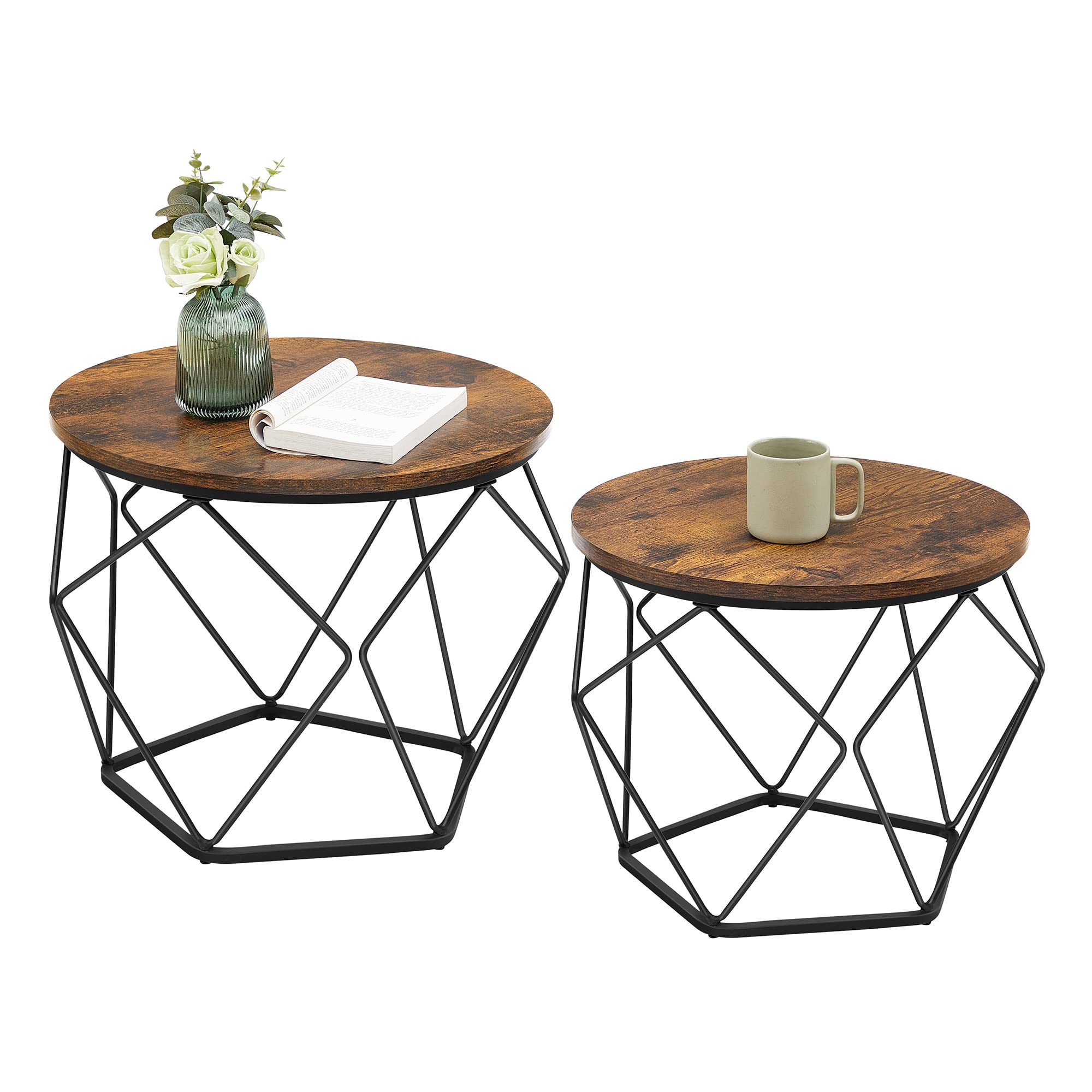 VASAGLE Round Nesting Coffee Tables