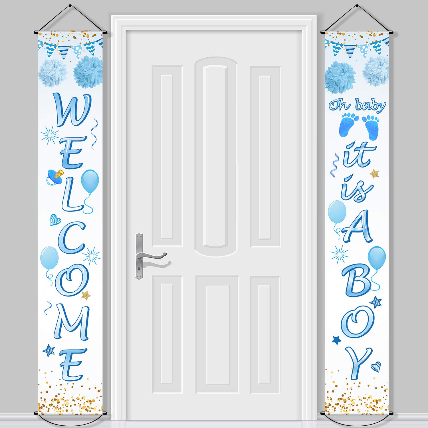 Blulu Baby Shower 'Welcome' & 'It's a Boy' Banners