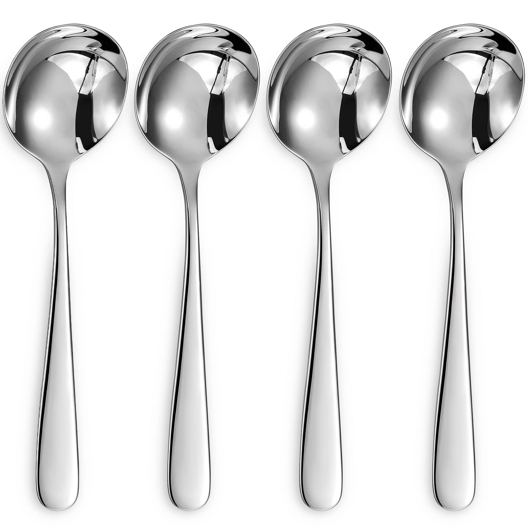 KEAWELL Louise 18/10 Stainless Soup Spoons (4-pack)
