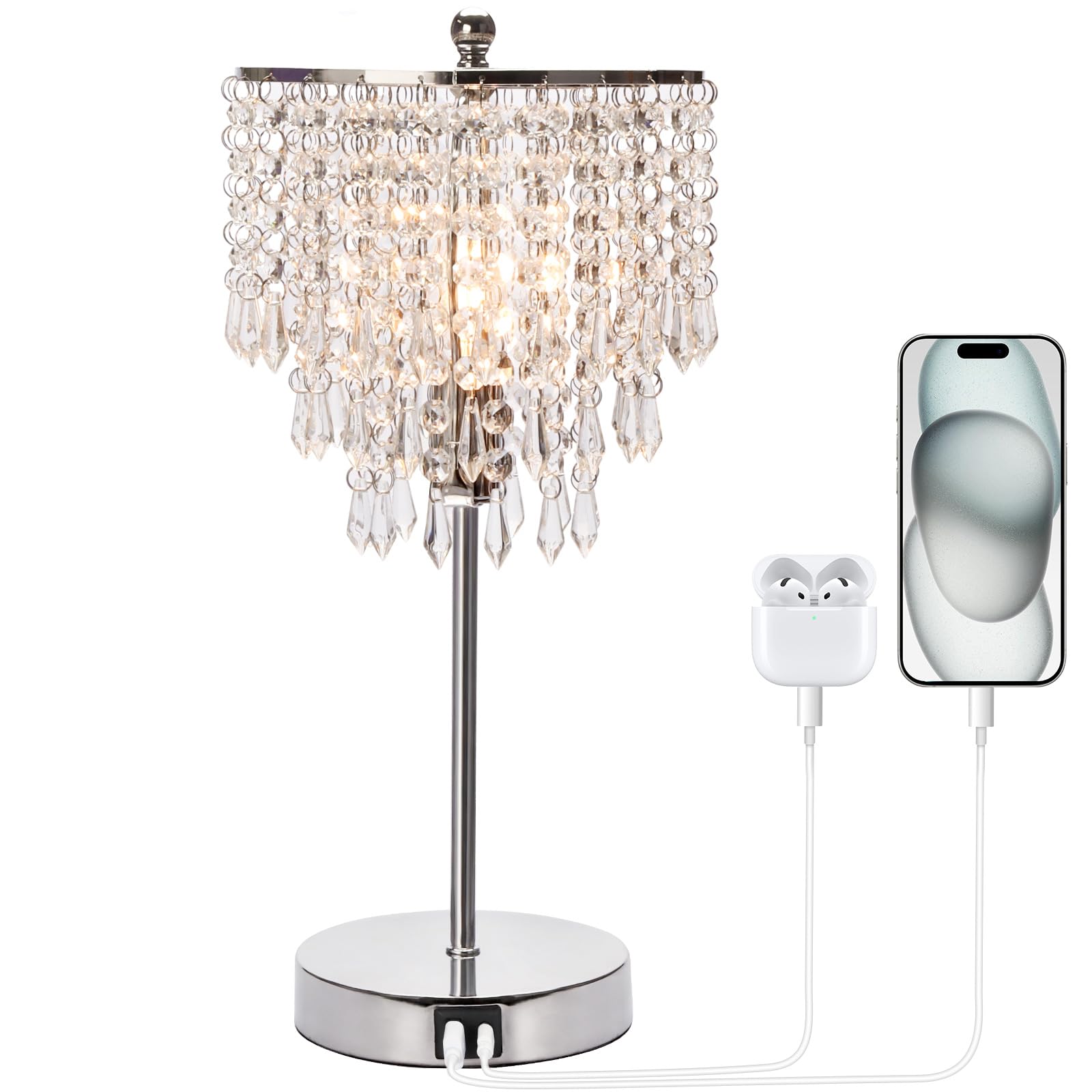 Touch Control Crystal Table Lamp