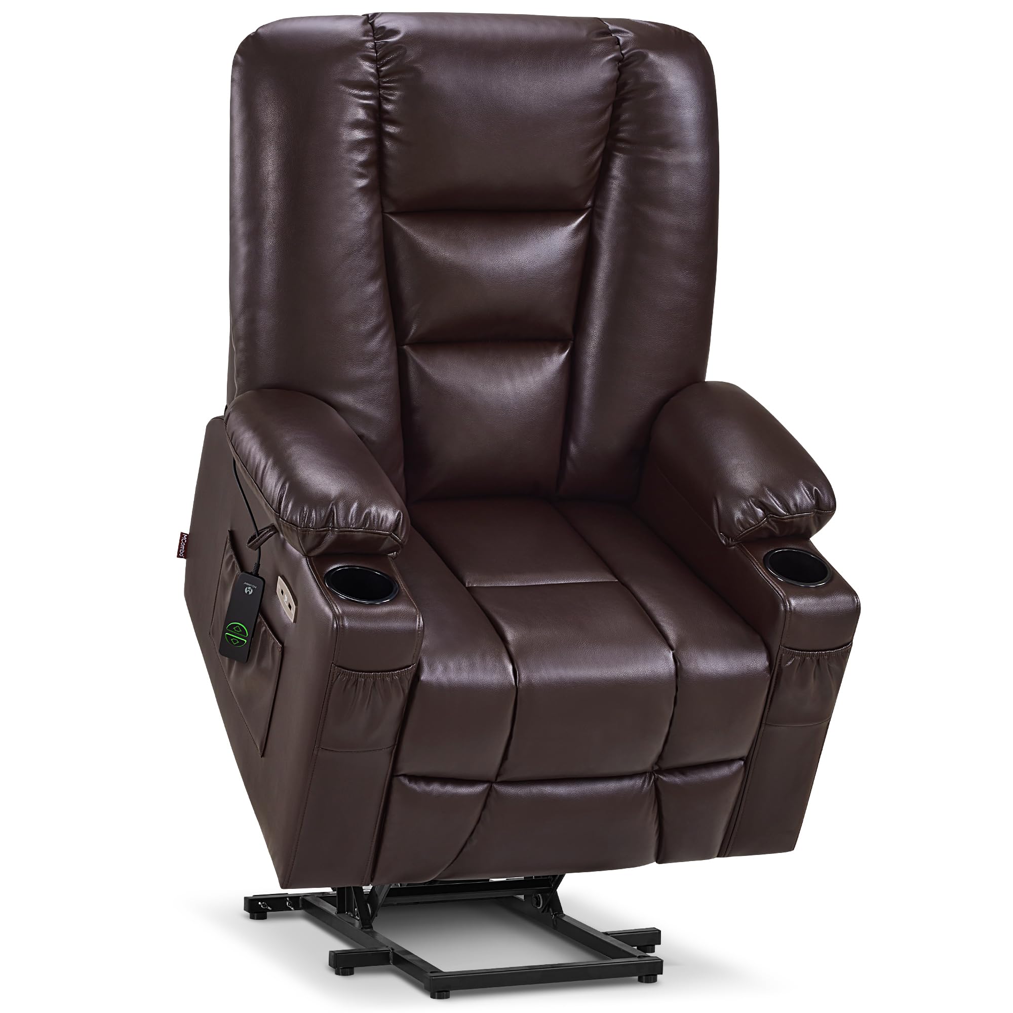 MCombo Large Faux Leather Power Lift Recliner