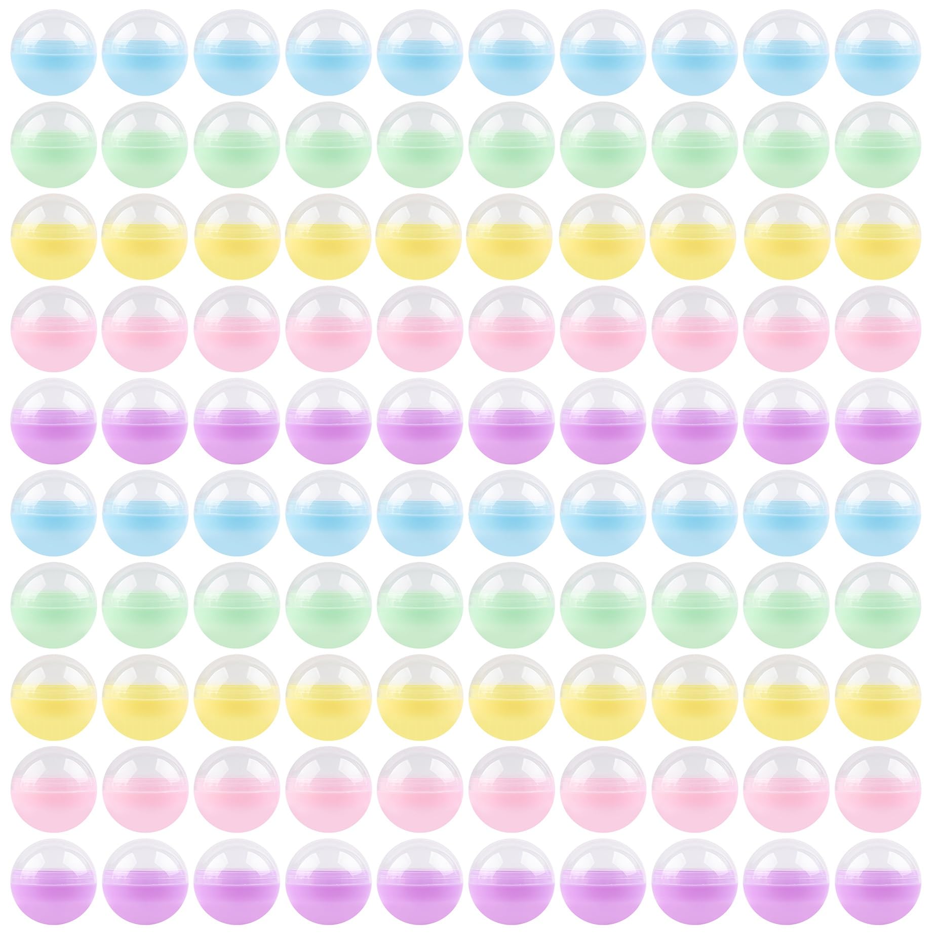 AUEAR 100 Pieces Small Round Capsules 1.1 Inch Vending Machine Capsule Empty Plastic