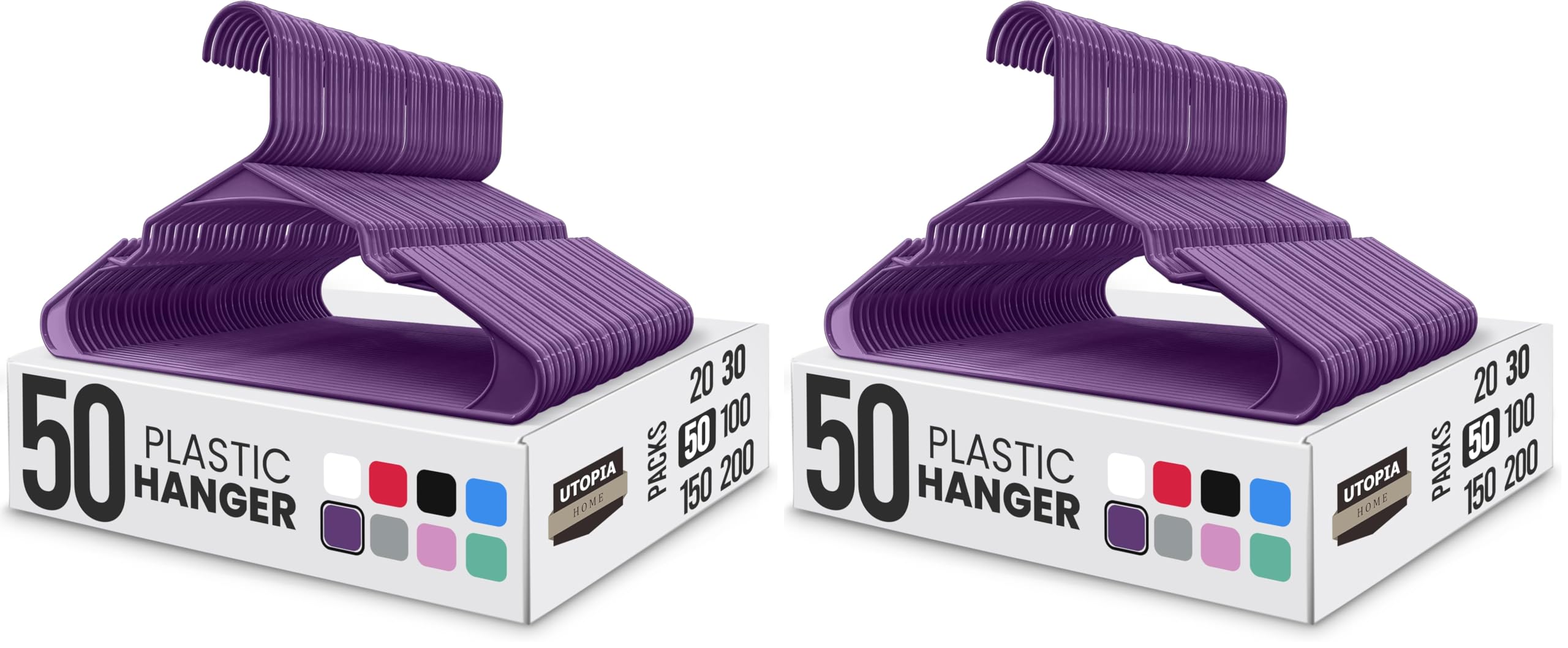 Utopia Home Plastic Hangers (100-pack)