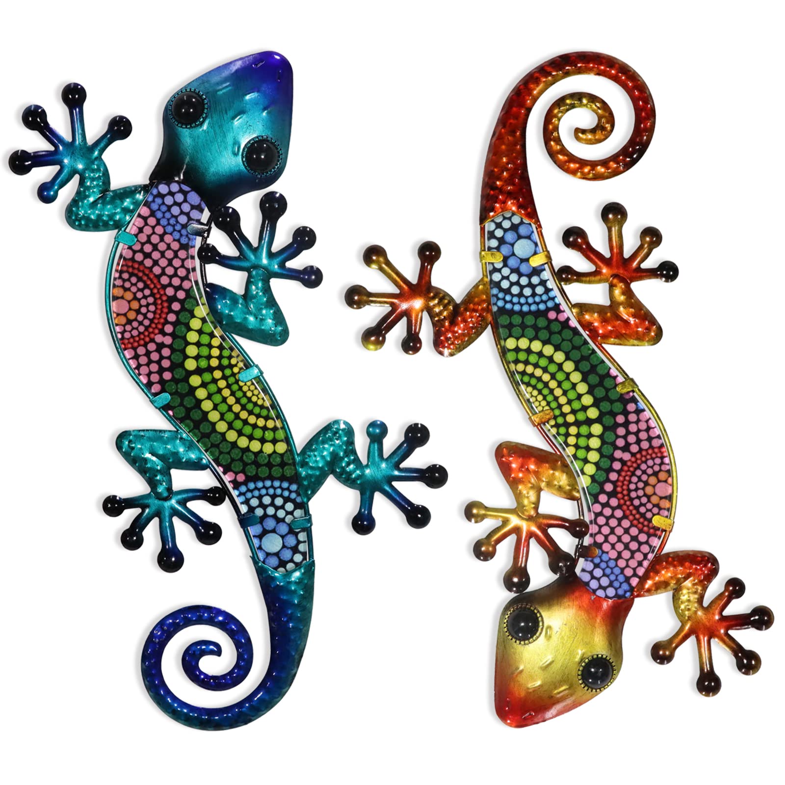 HONGLAND Metal Gecko Wall Art (Set of 2)