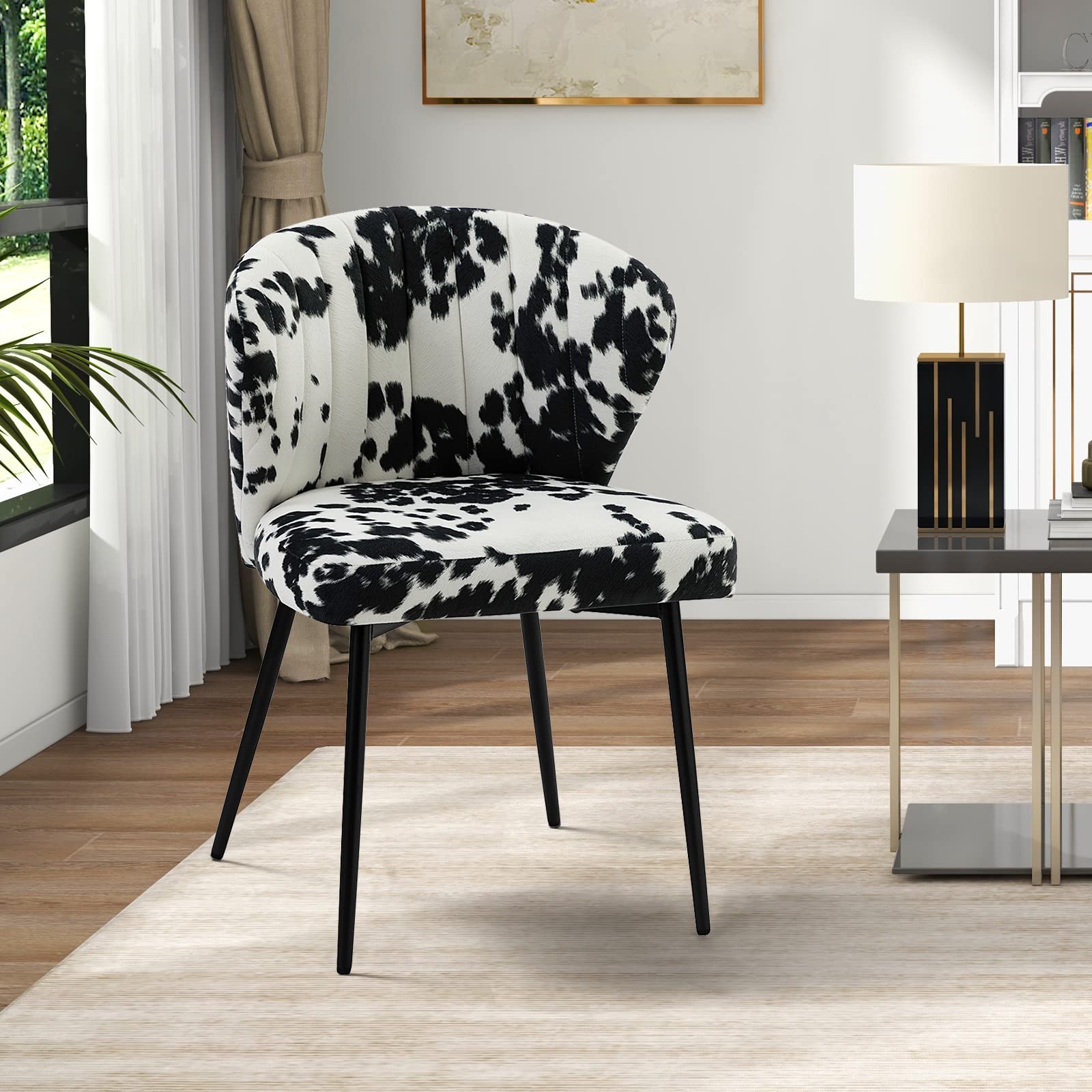HULALA HOME Tufted Armless Accent Chair