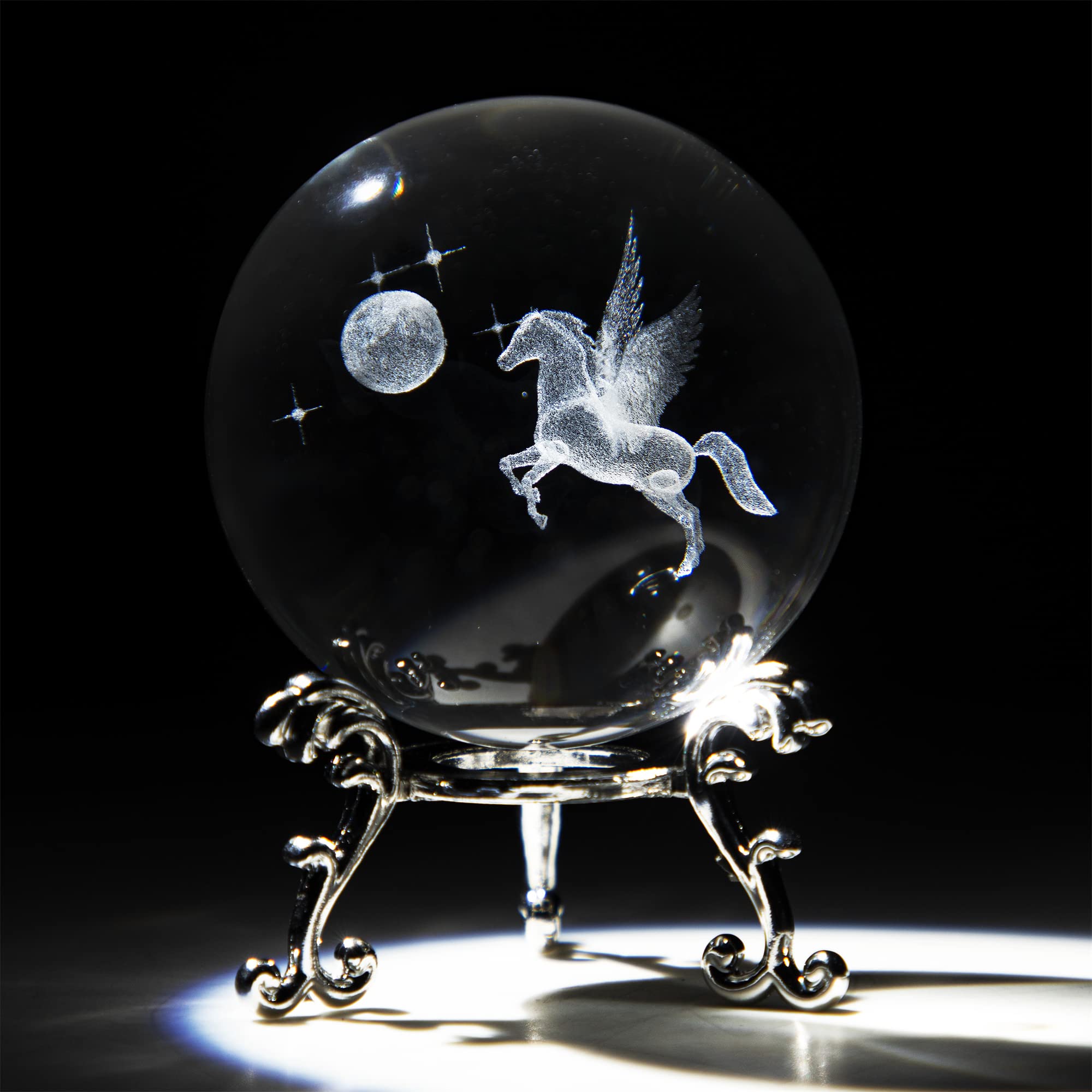 HDCRYSTALGIFTS 60mm Pegasus Crystal Ball