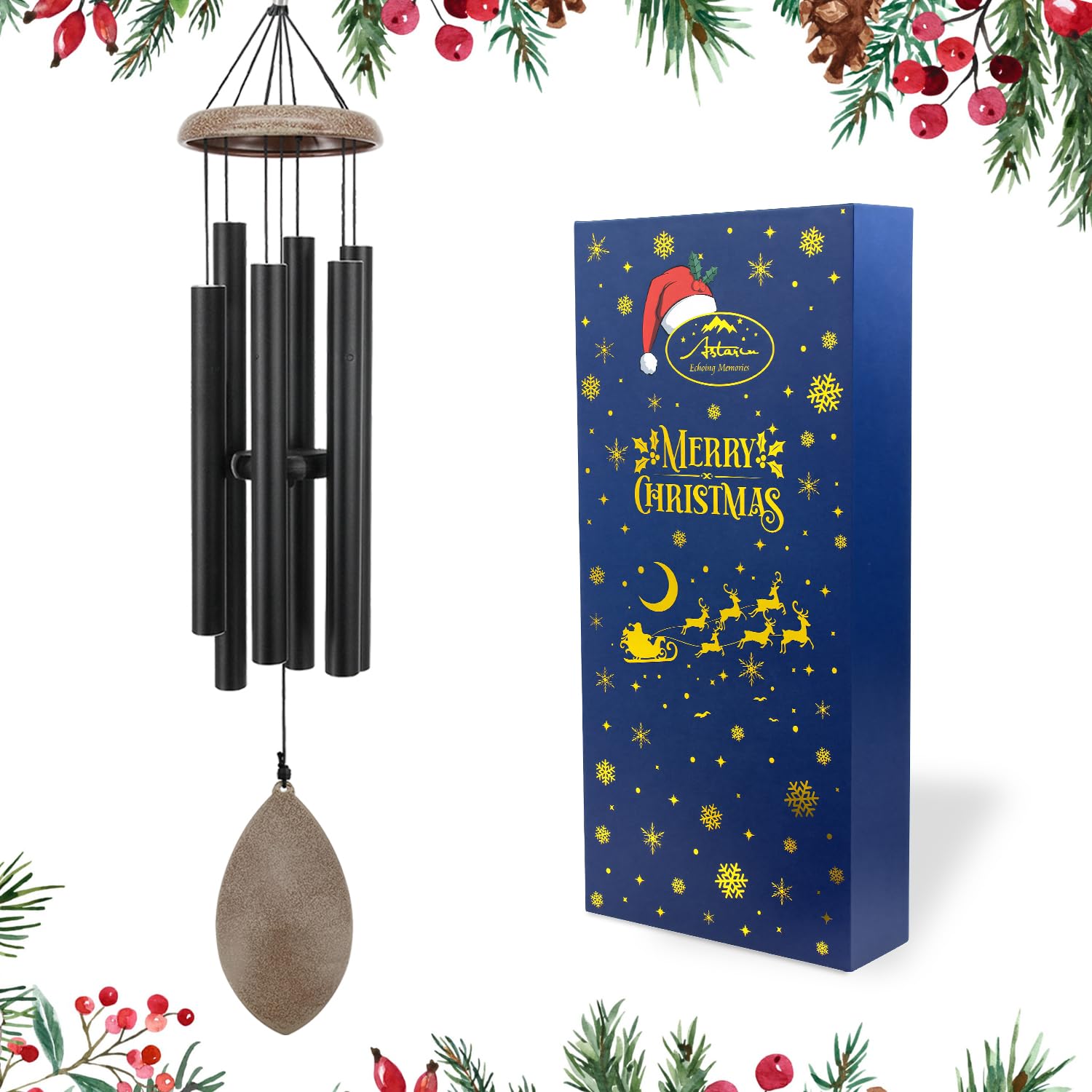 Leaf-Design 36-inch Tuned Wind Chime