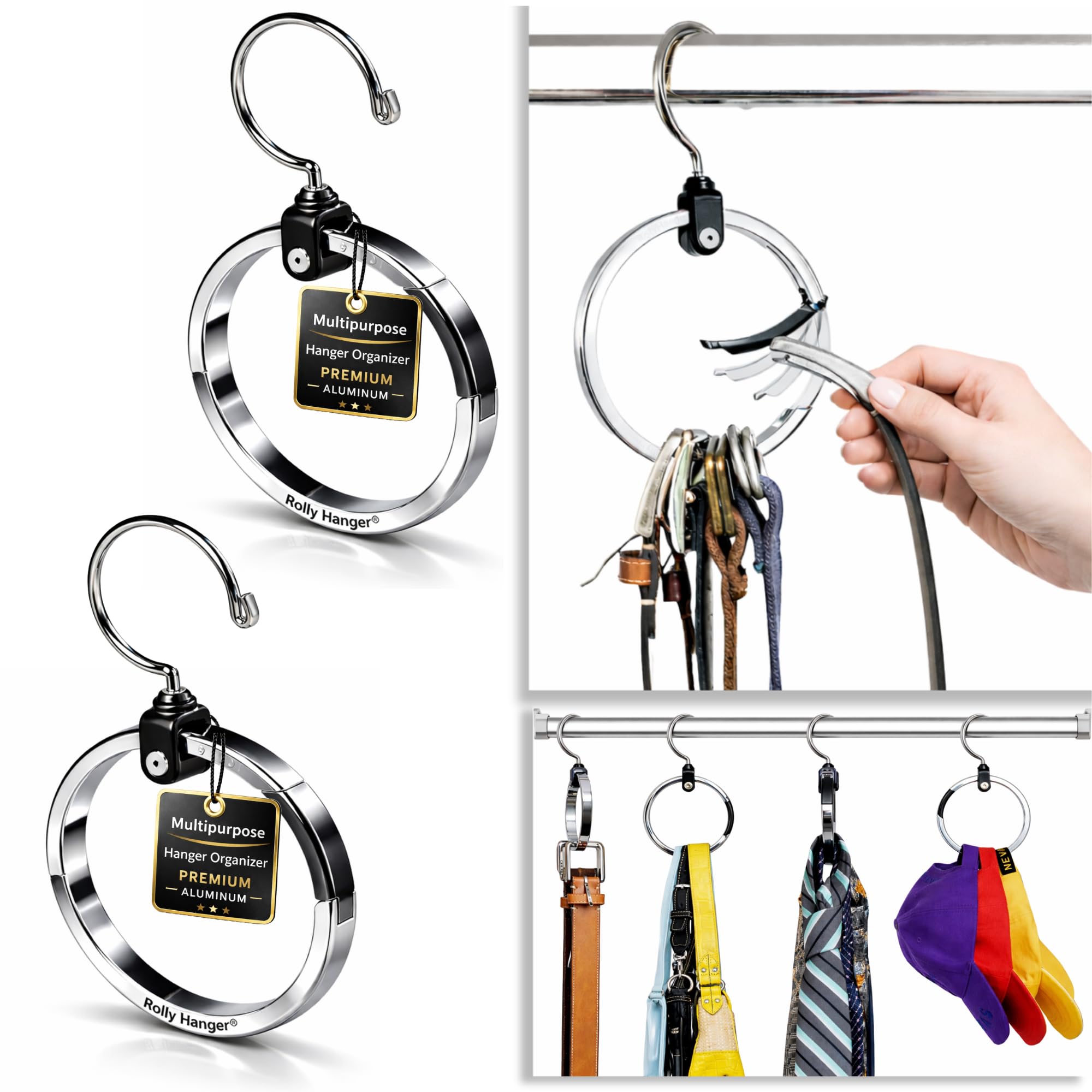 Rolly Hanger Rotating Ring Organizer (2 Pack)