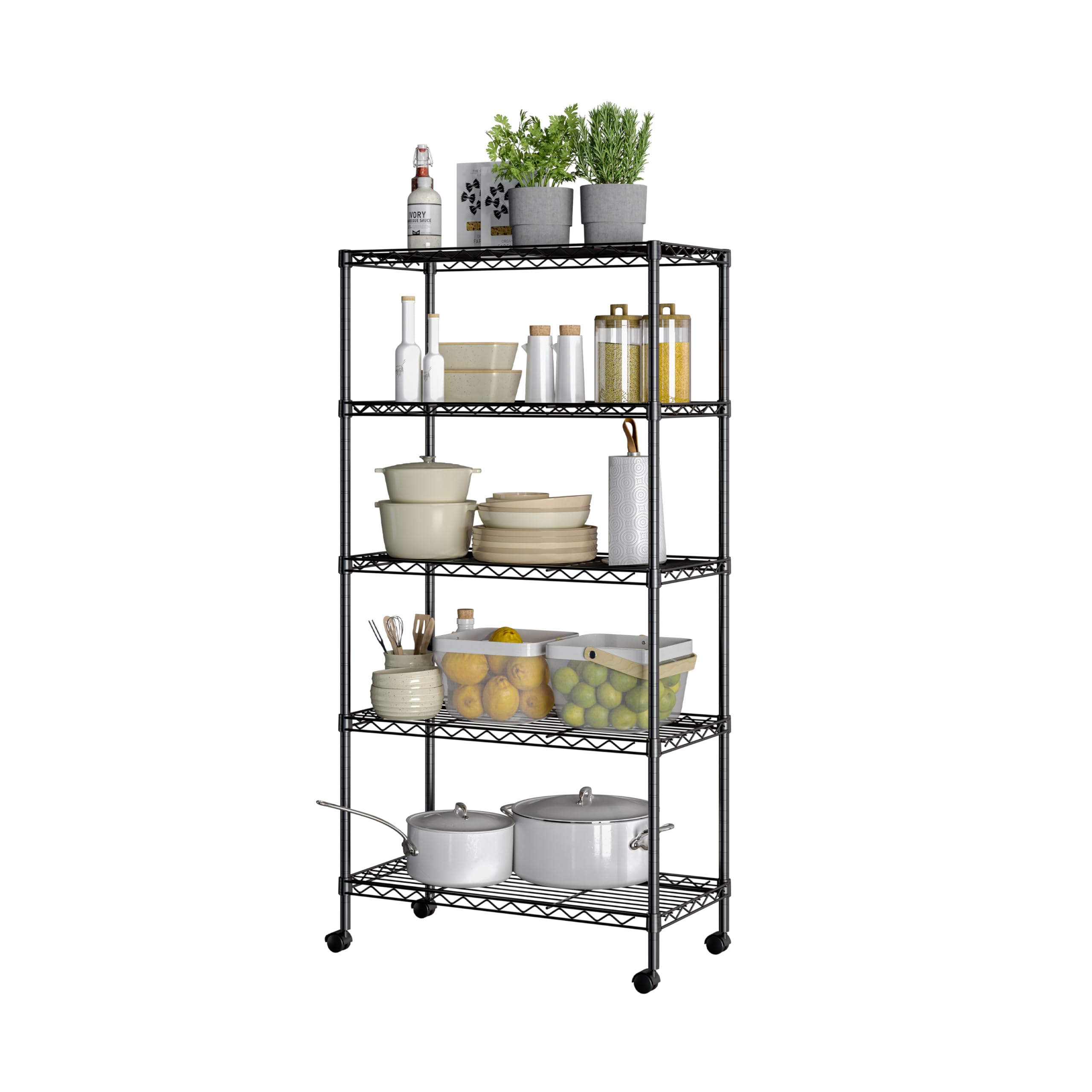 Seville Classics 5-Tier Wire Shelving
