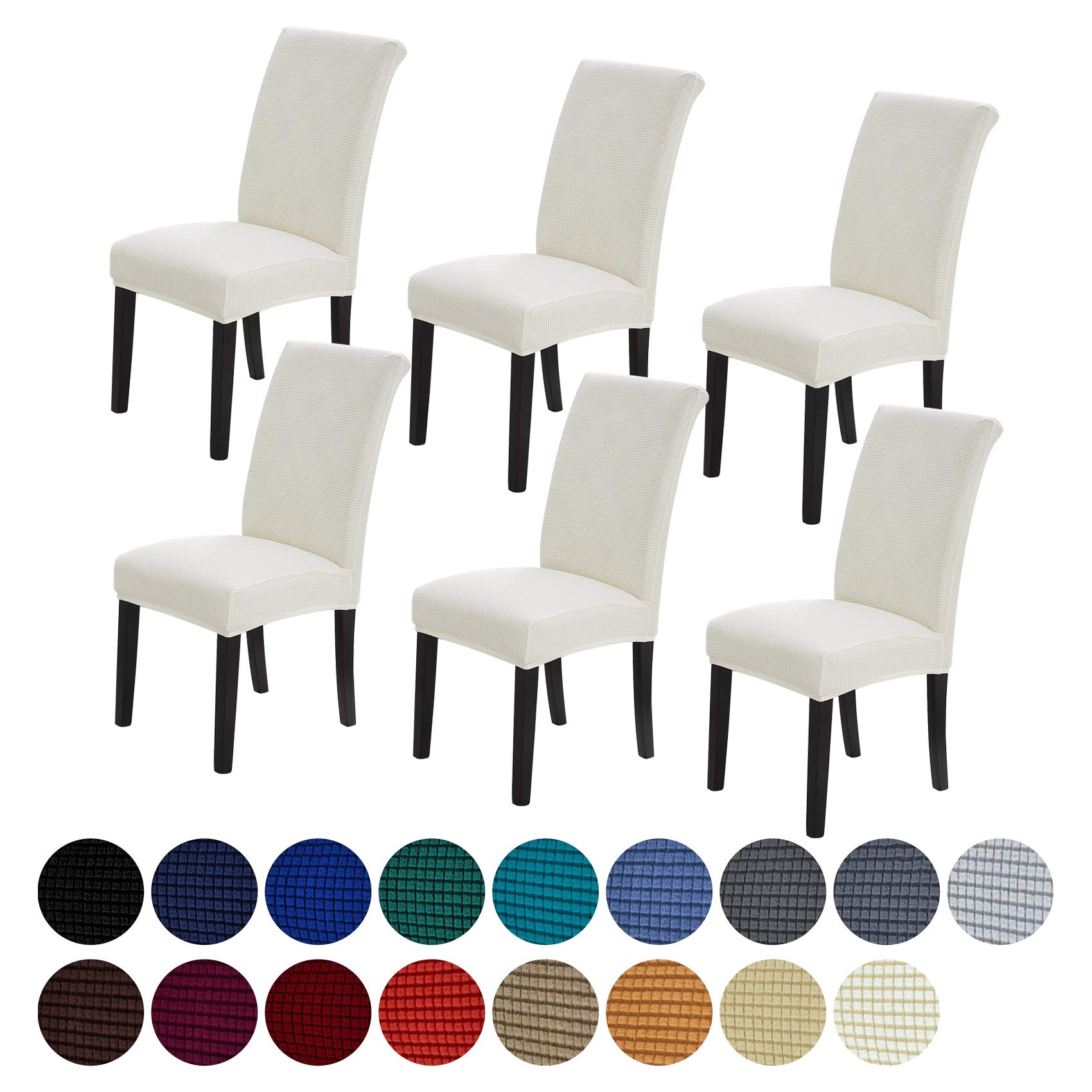 Howhic Stretch Dining Chair Covers (6-pack)