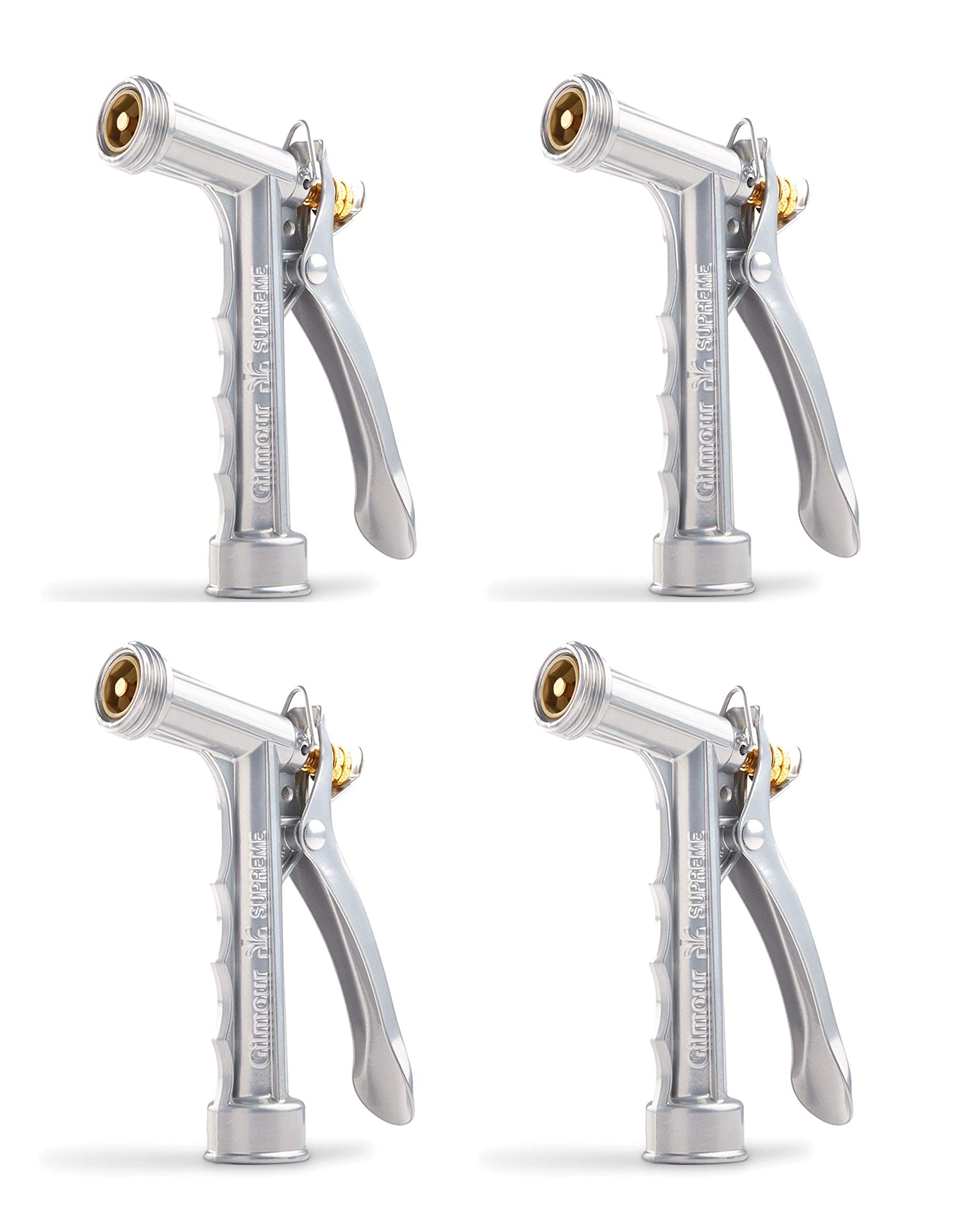 Gilmour Solid Metal Hose Spray Nozzle with Threaded Front — 4 Pack
