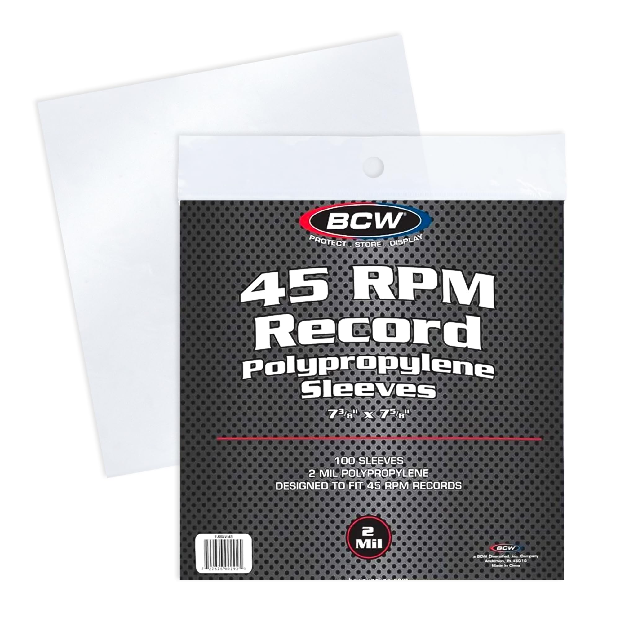 BCW 45 RPM Polypropylene Outer Sleeves (100)