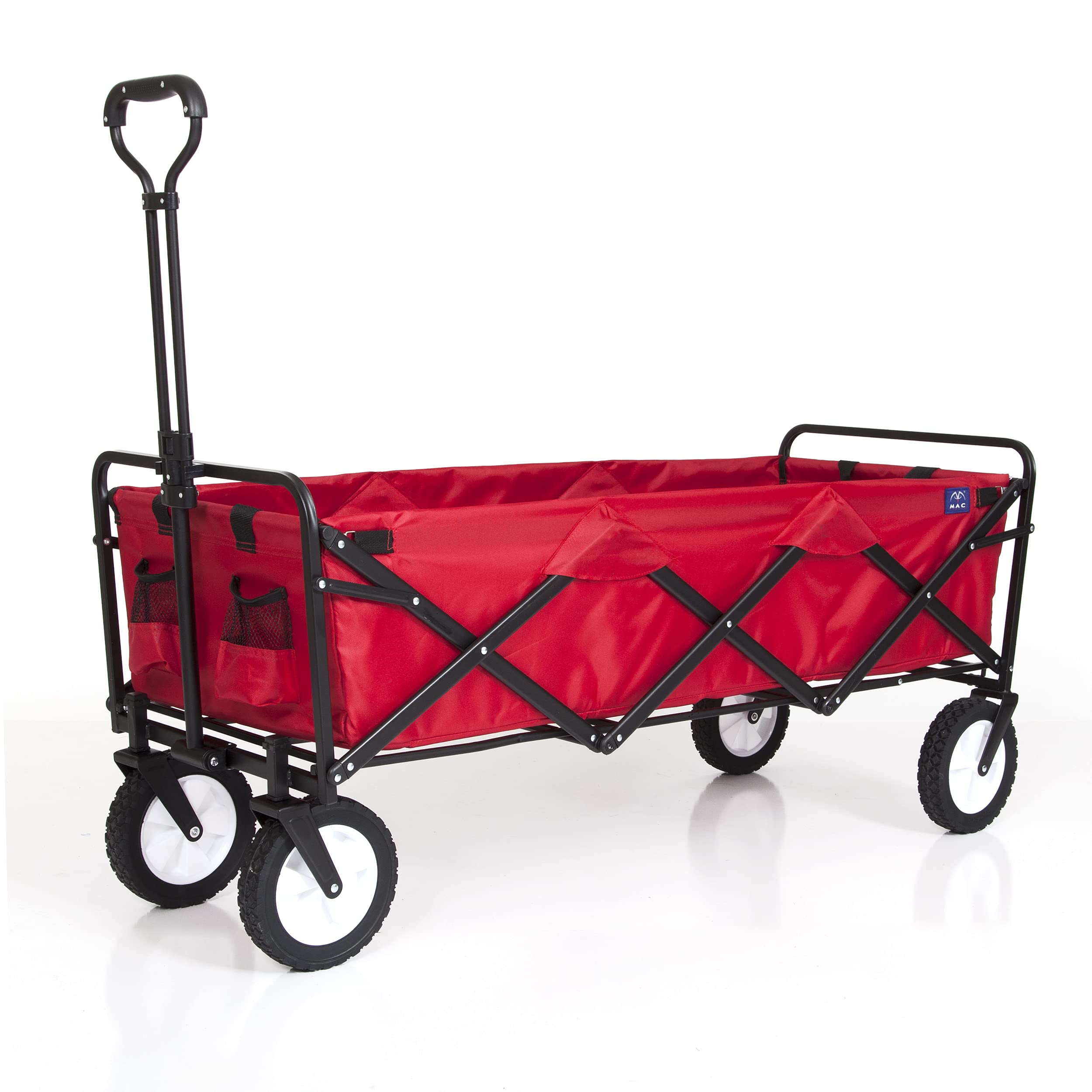 Mac Sports WTCX-201 Extended Collapsible Folding Outdoor Utility Wagon — Red