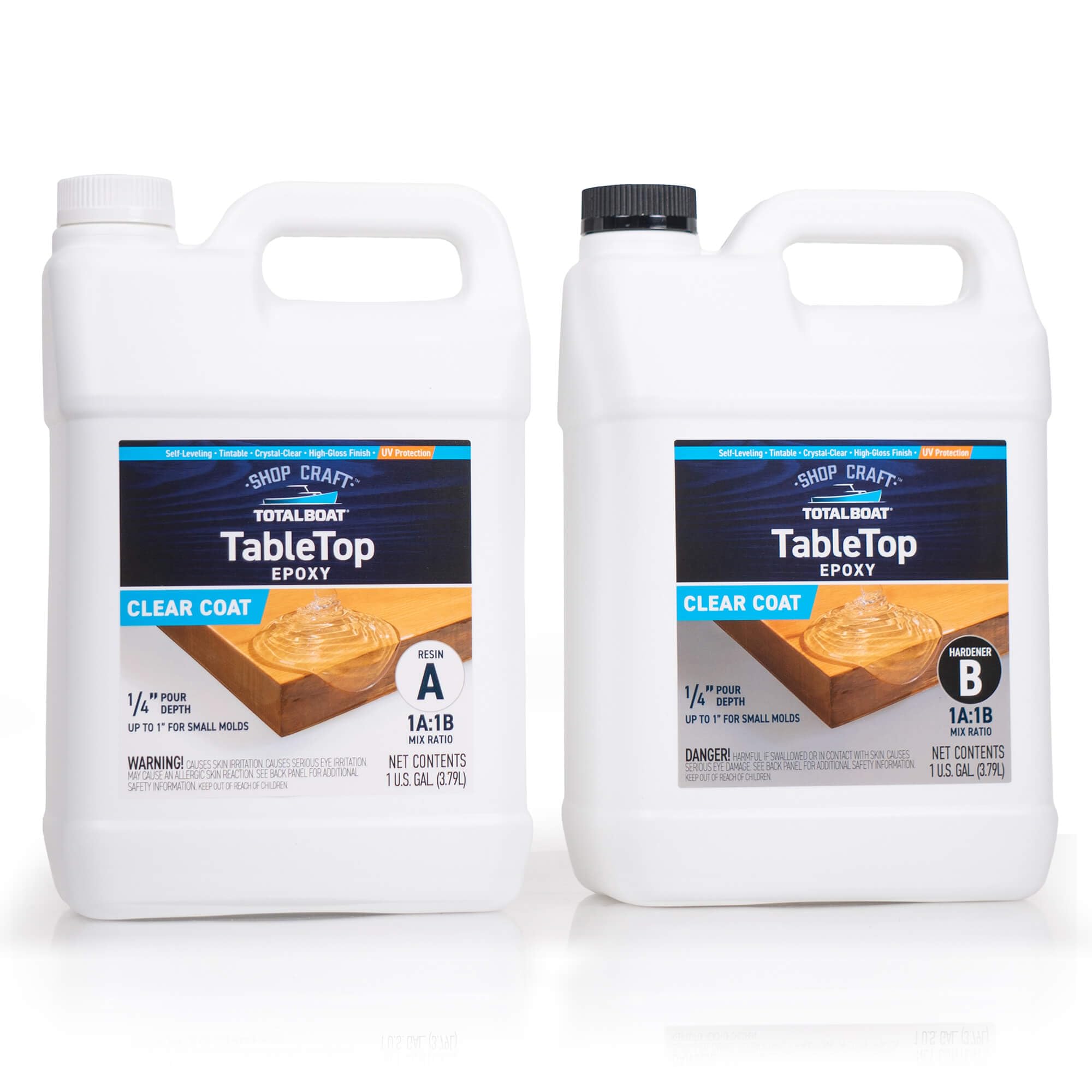 TotalBoat Table Top Epoxy Resin Kit — 2 Gallon Crystal Clear Epoxy