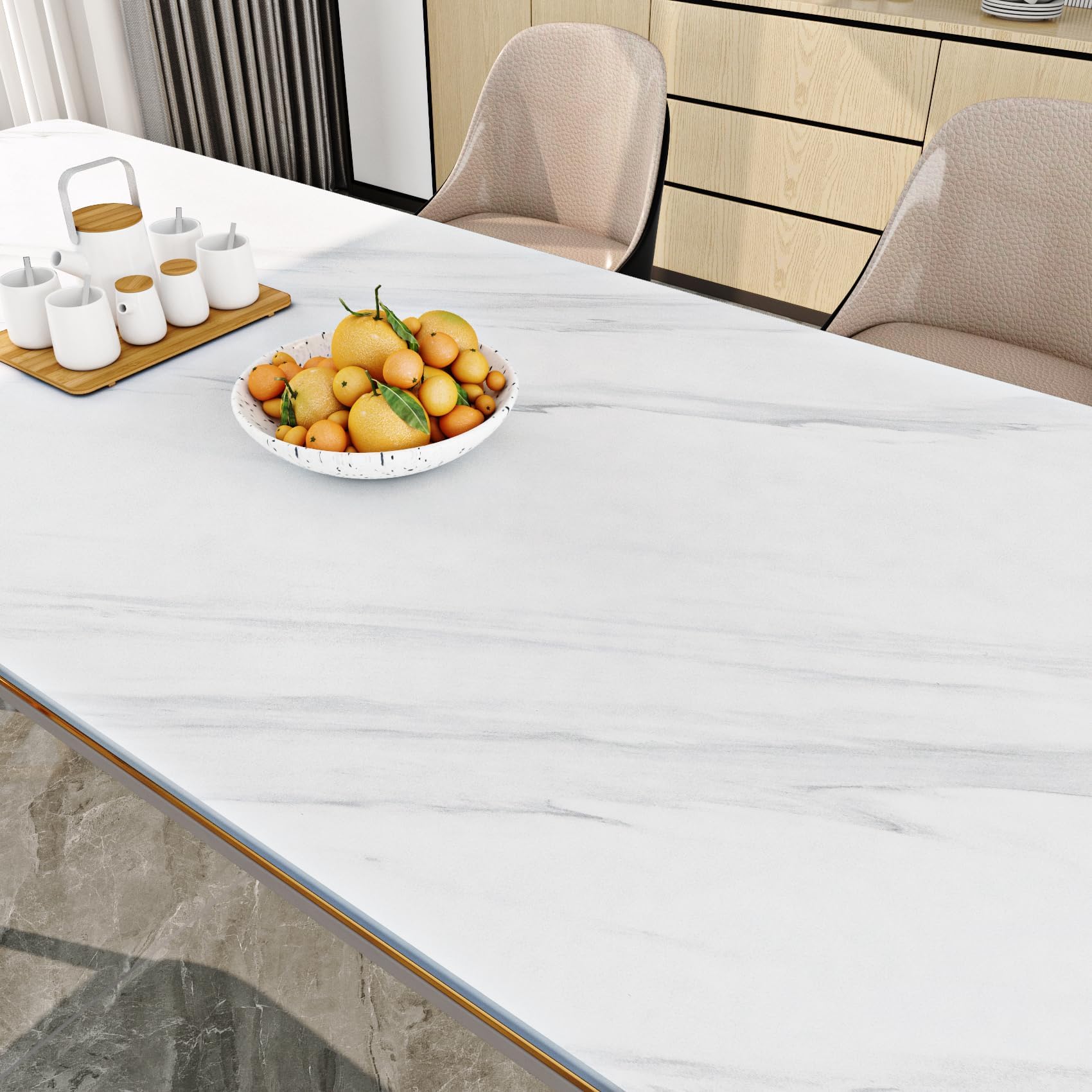 Livelynine Calacatta Marble Contact Paper (15.8in)