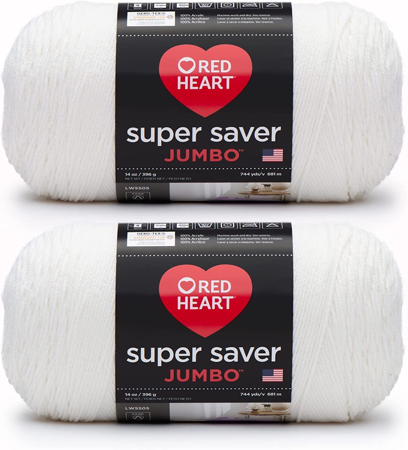 Red Heart Super Saver Jumbo (White)
