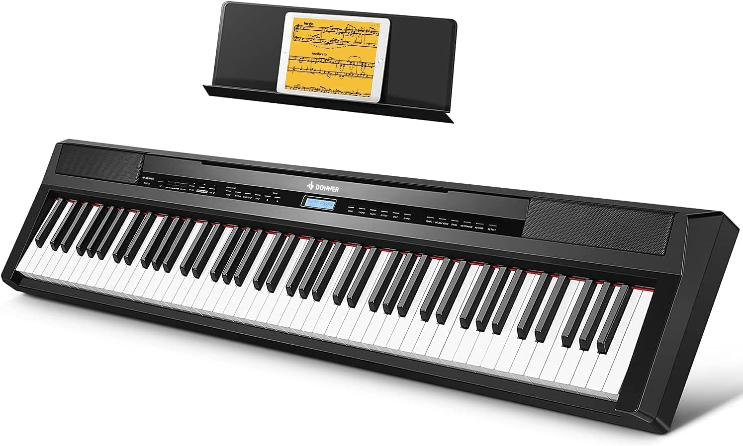 Donner DEP-20 Beginner Digital Piano 88 Key Full Size Weighted Keyboard, Portable Electric Piano with Sustain Pedal, Power Supply DEP-20 Weighted Digital Piano