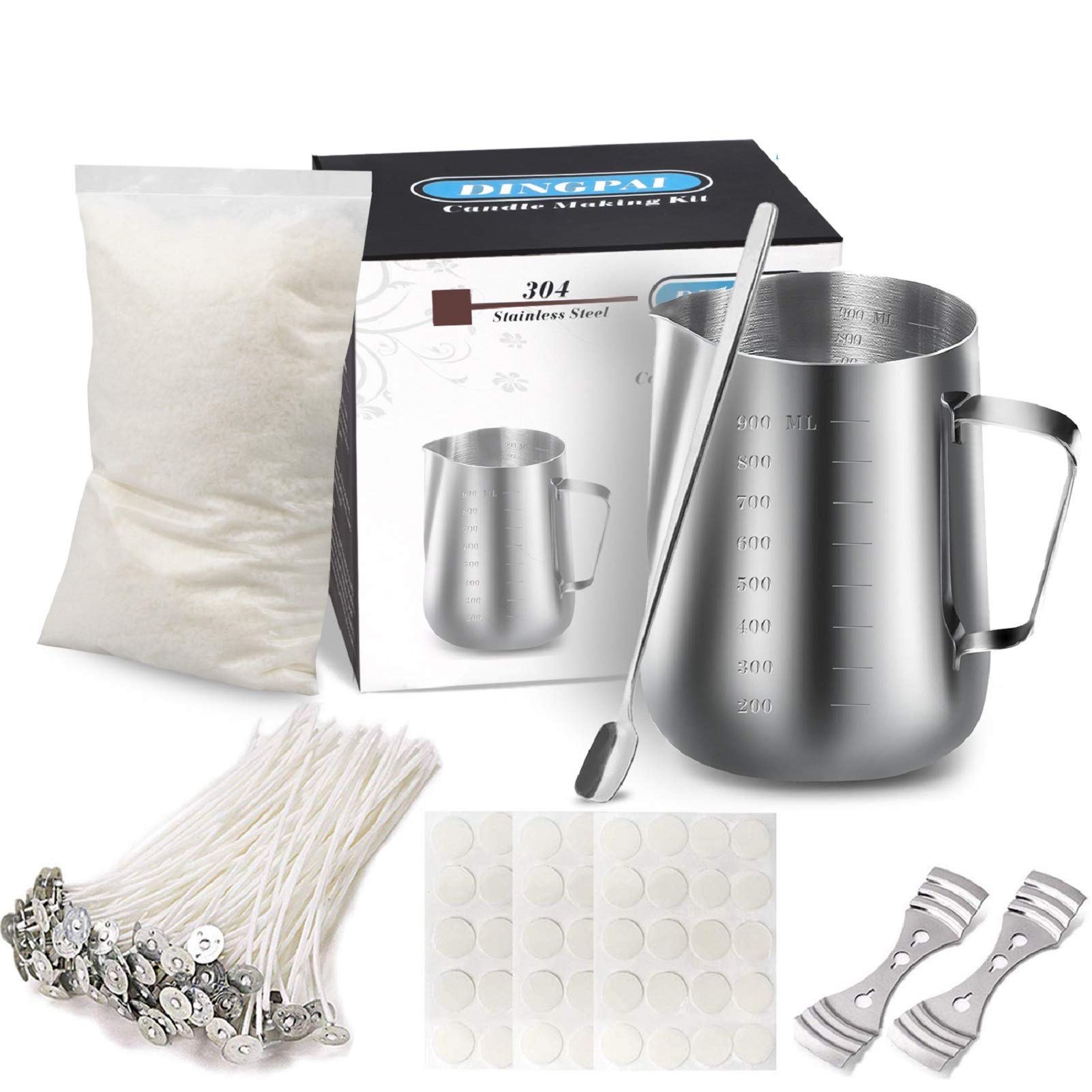 DIY Candle Making Kit with Stainless Pouring Pot
