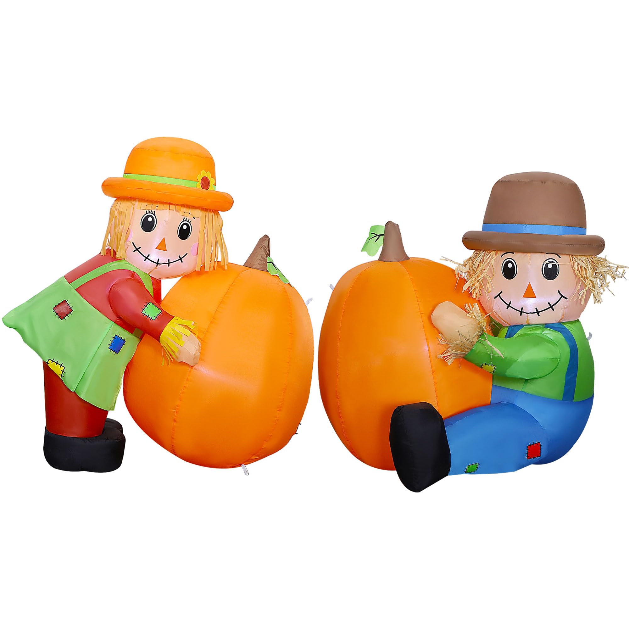 Lulu Home 3.3 ft Scarecrow Couple Inflatables