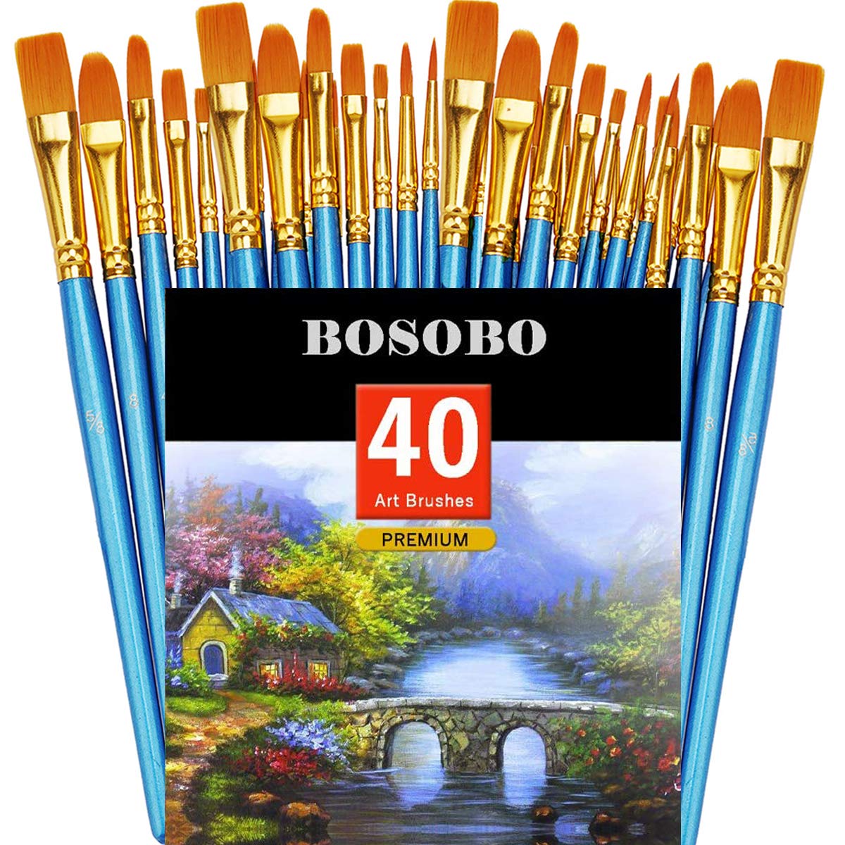 BOSOBO Pointed-Round Brush Set (20 pcs)