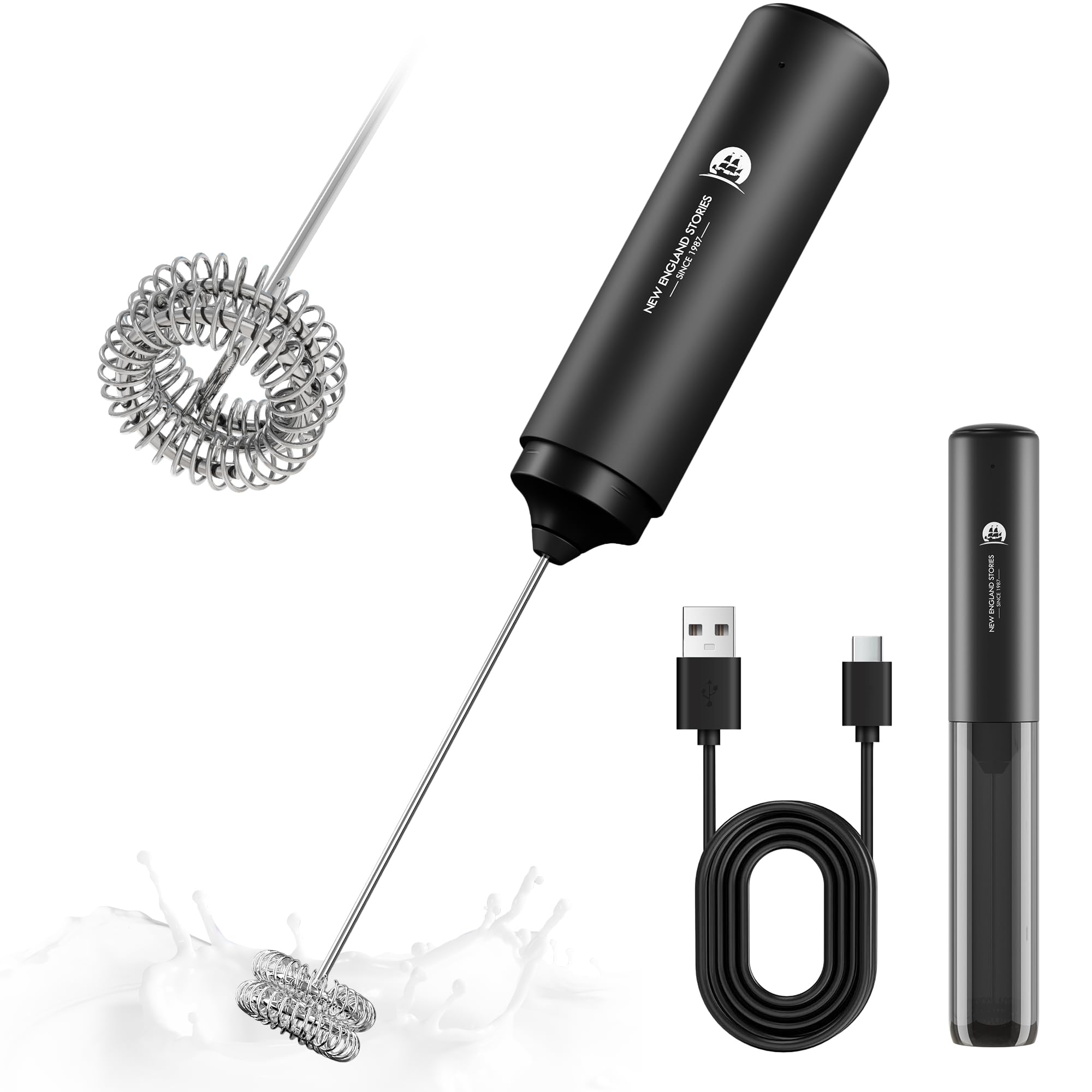 Dual Spring Rechargeable Milk Frother