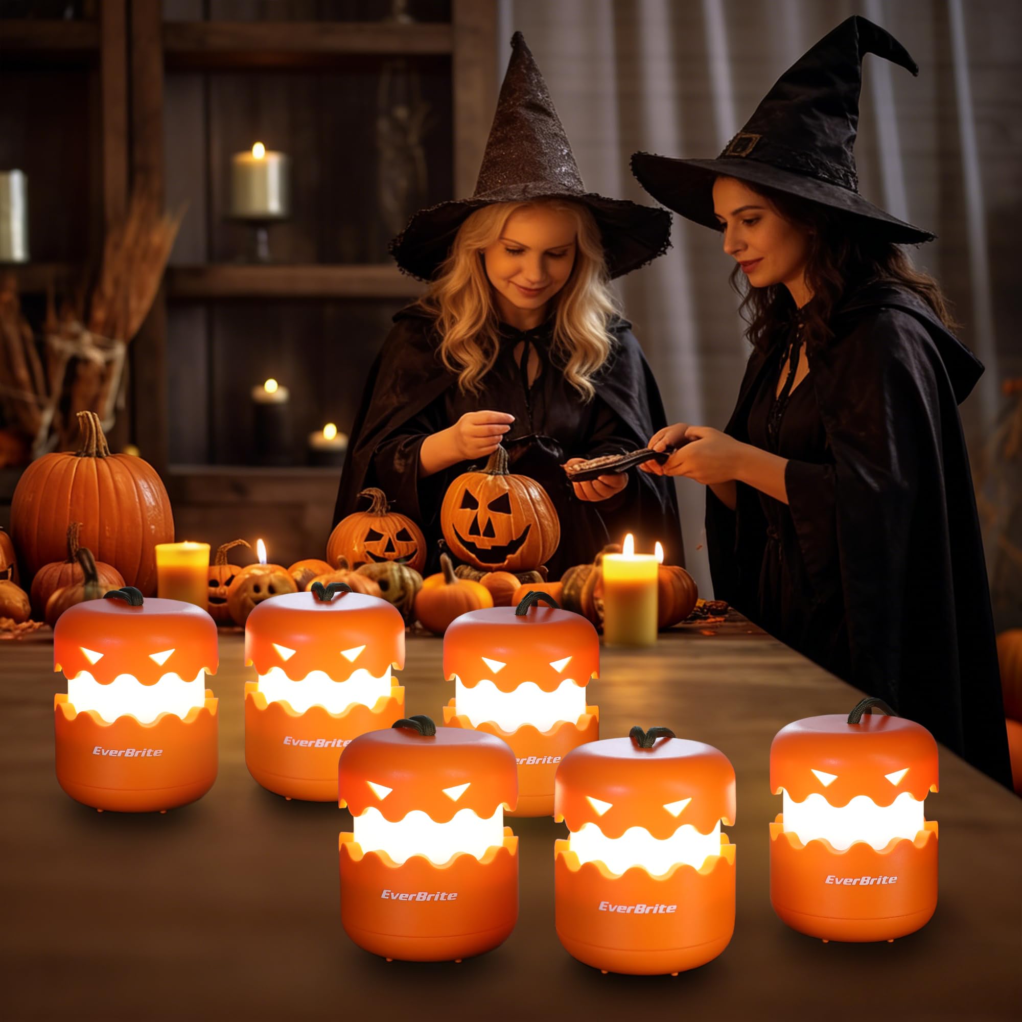 EverBrite Collapsible Pumpkin Lanterns (6-Pack)