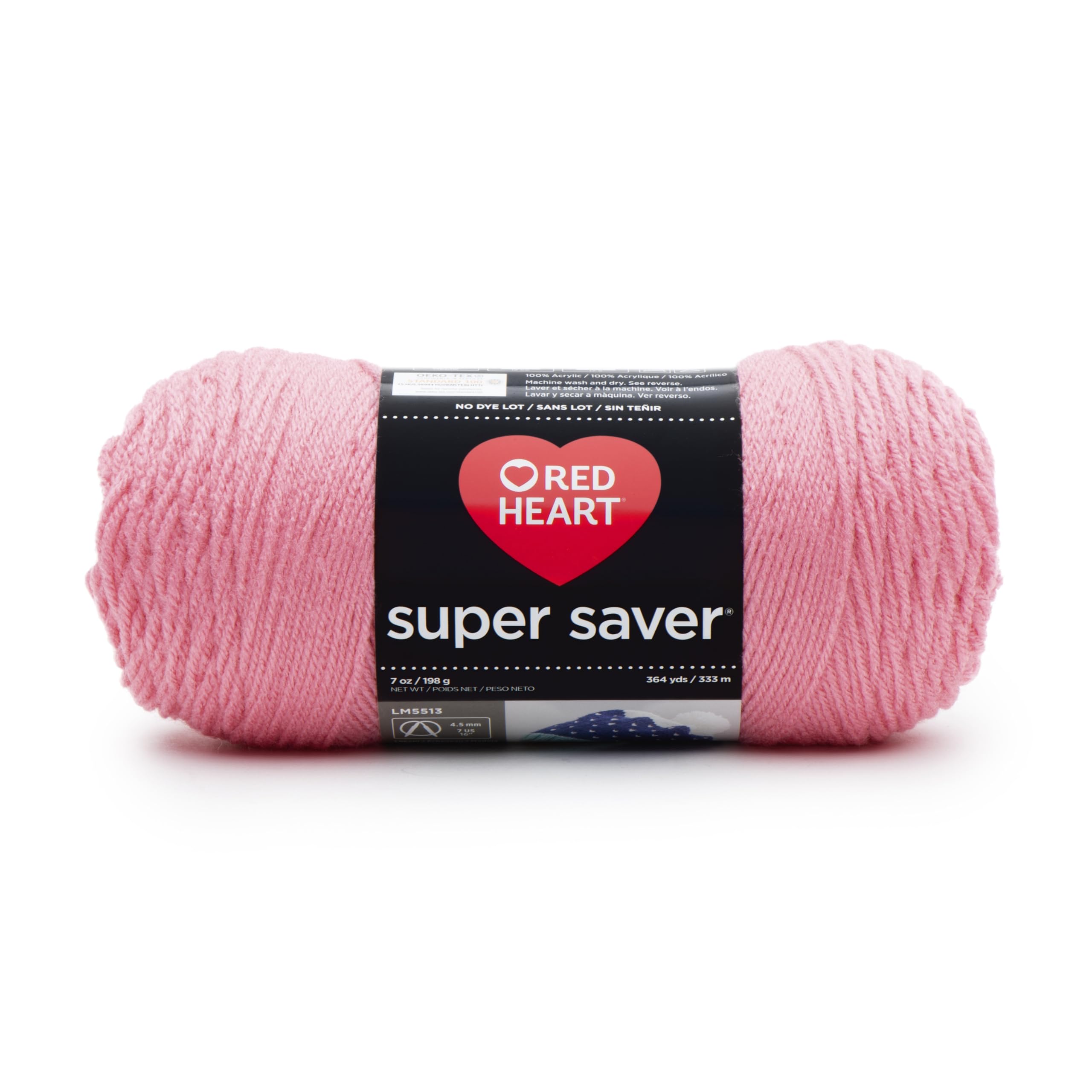 RED HEART Super Saver Yarn, Perfect Pink Perfect Pink Single Solid