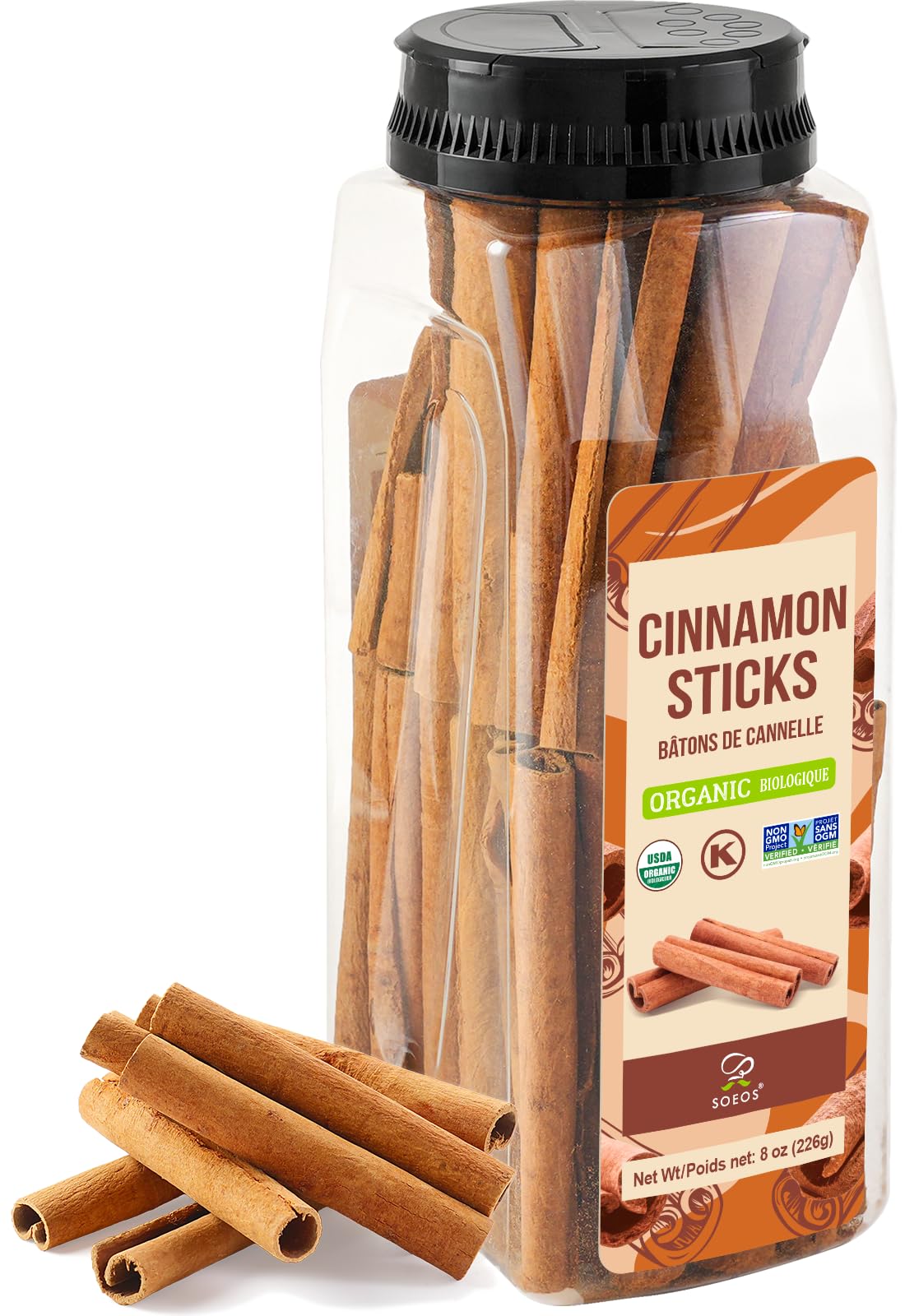 Soeos Organic Cinnamon Sticks