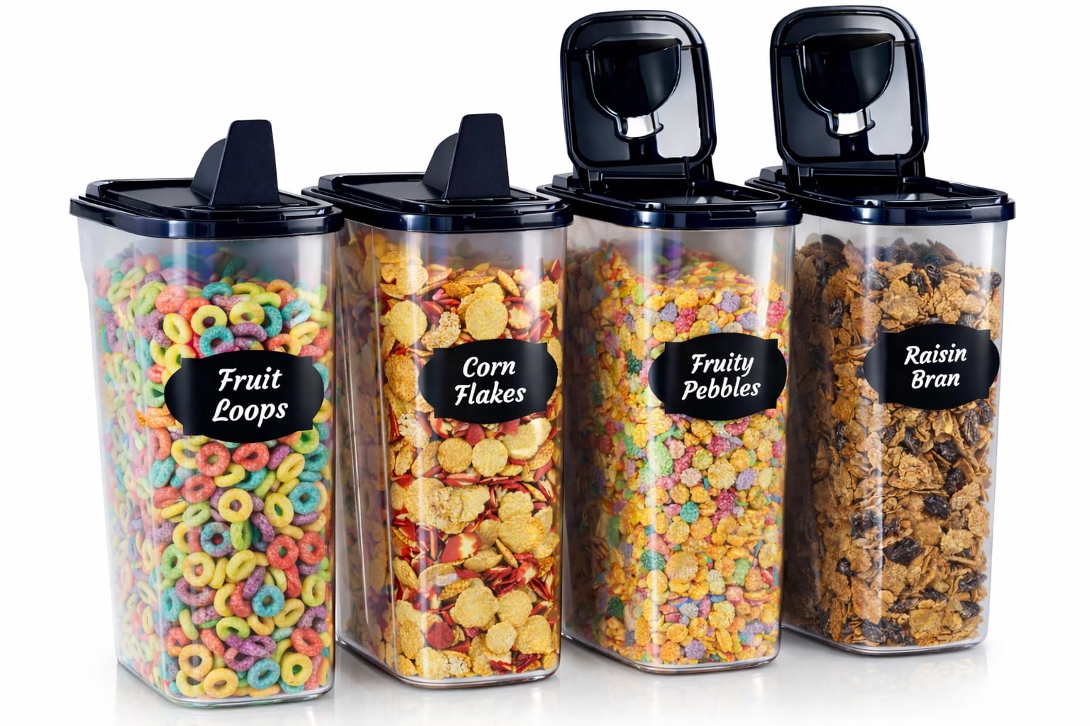 Chef's Path 4L Multi-Spout Cereal Container (4-Pack)
