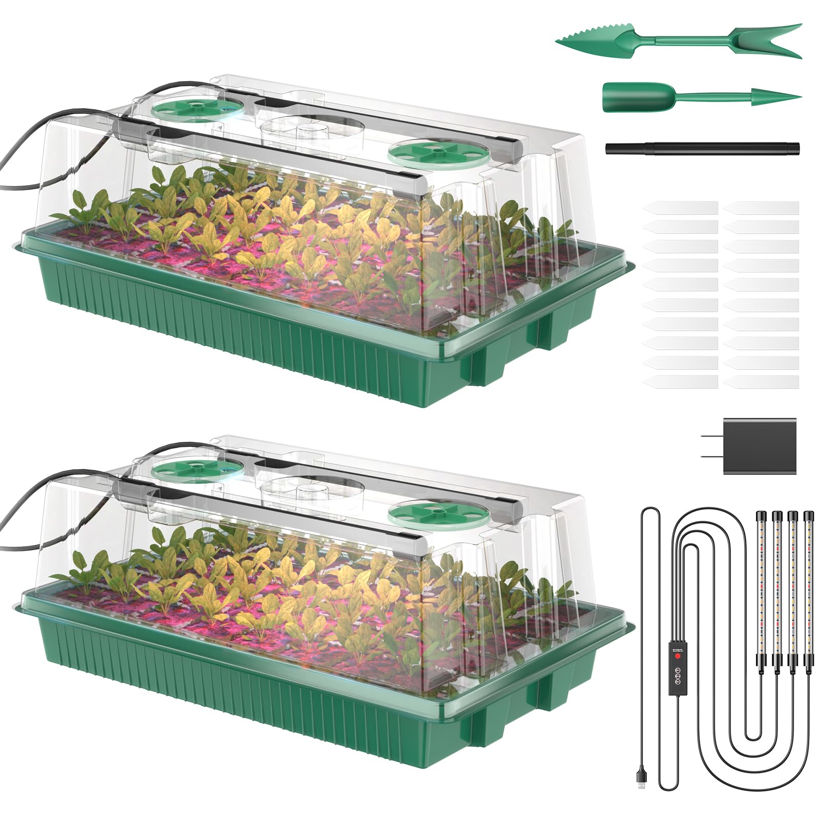 YJXFON 2-Pack Seed Starter Kit (80-Cells)