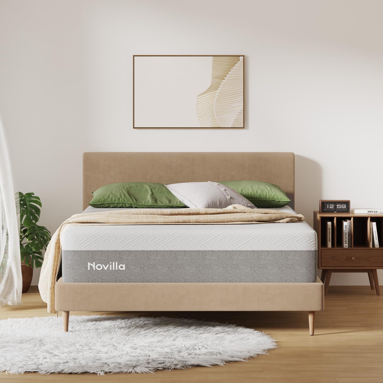 Novilla 12-Inch Gel Memory Foam Mattress, Medium Plush