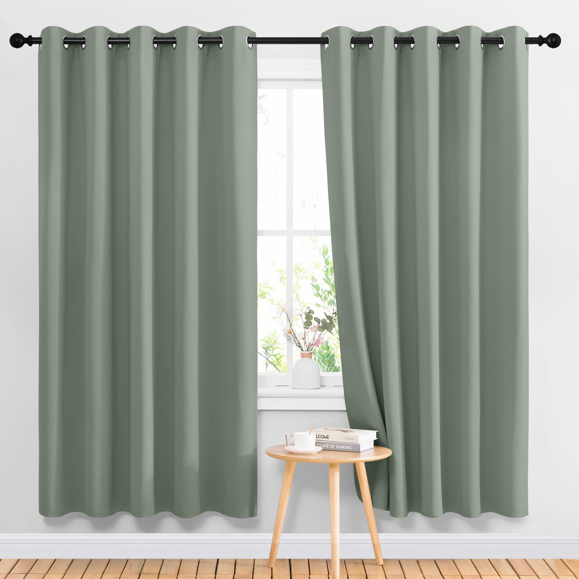 NICETOWN Blackout Curtains, 66 x 72 (2 Panels)