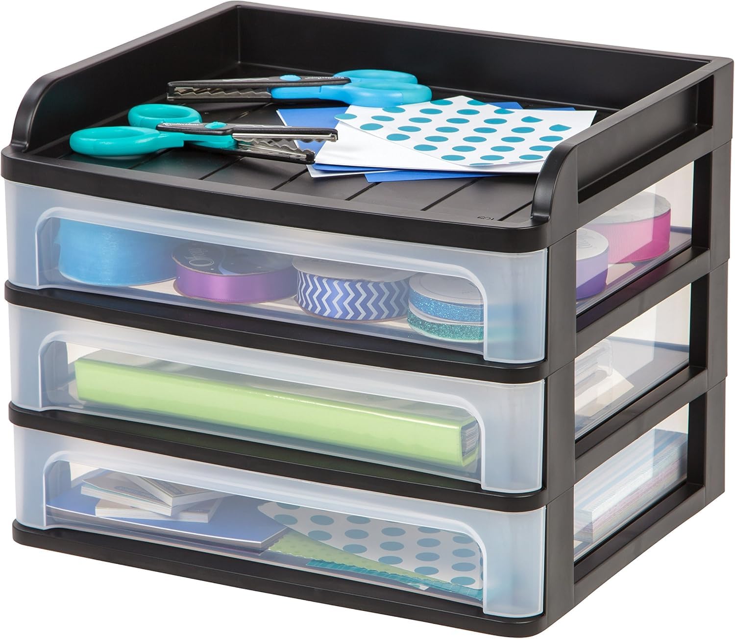 IRIS USA 3-Drawer Desktop Organizer