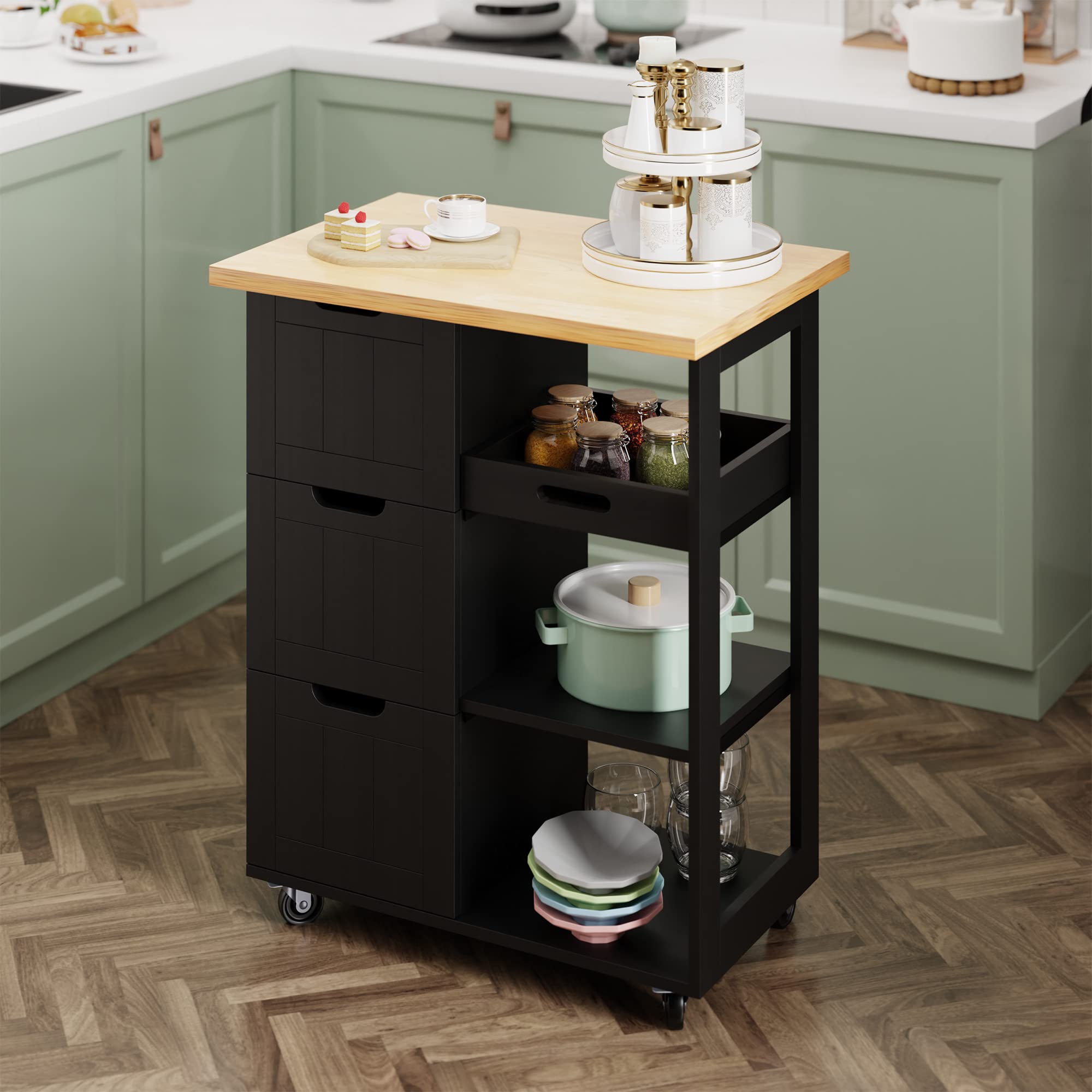 SUNLEI Narrow Kitchen Island