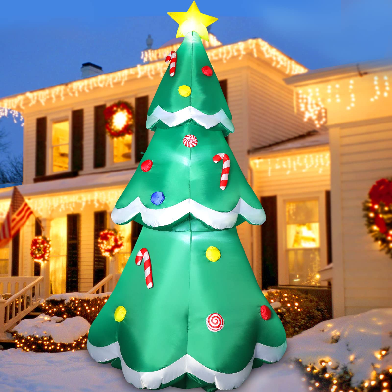 FunFanso 7ft Inflatable Christmas Tree