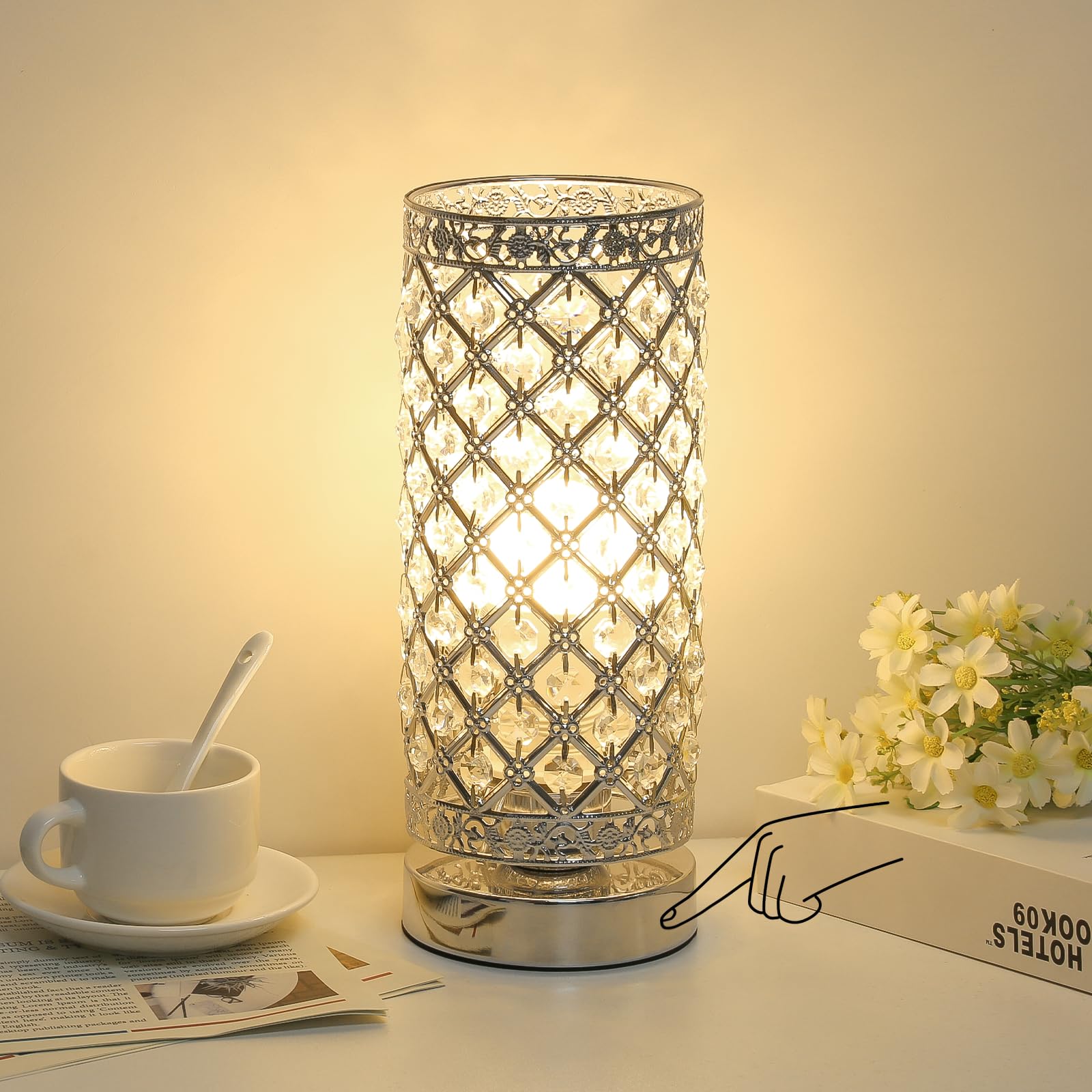 Seaside Village Crystal Table Lamp