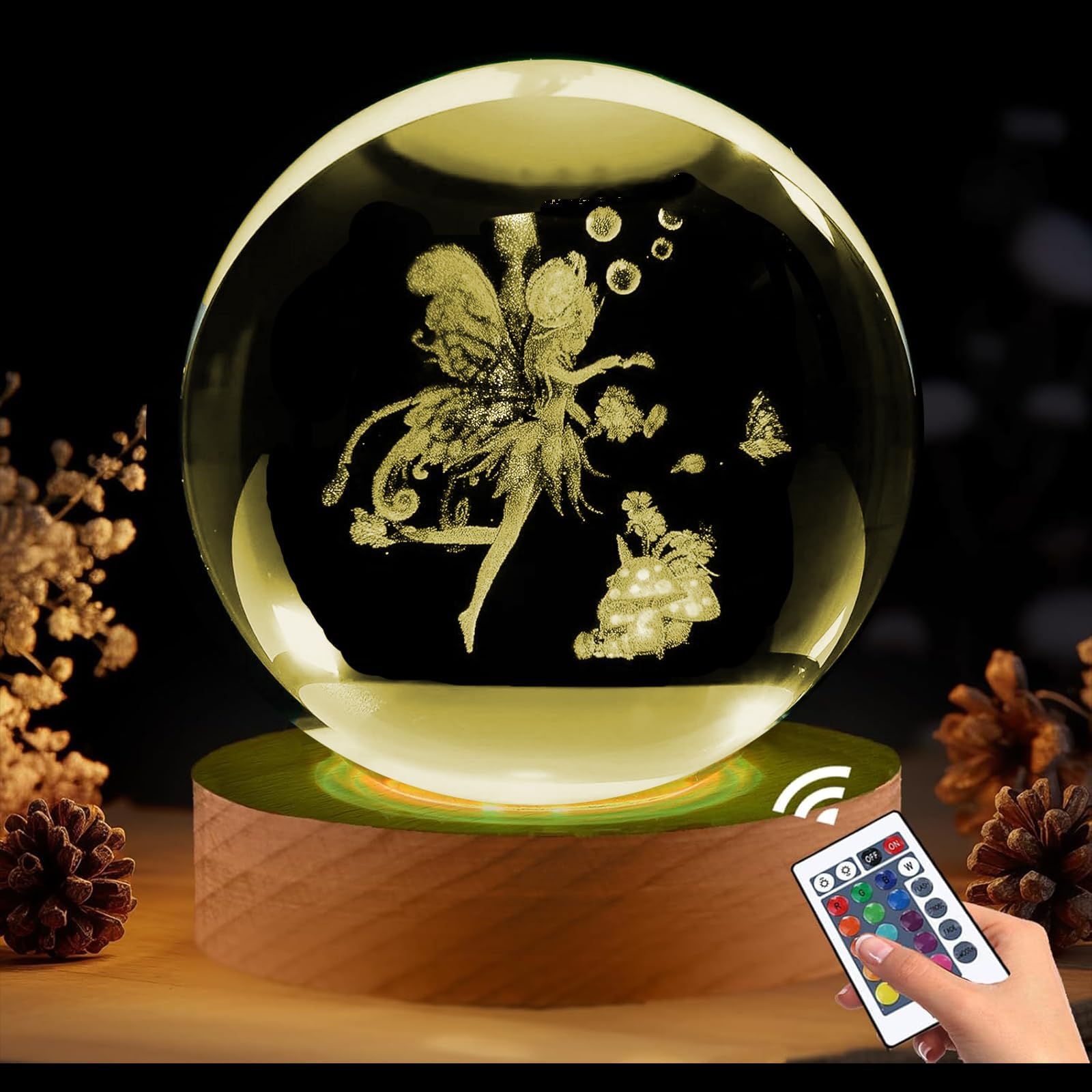3D Fairy Crystal Ball Lamp