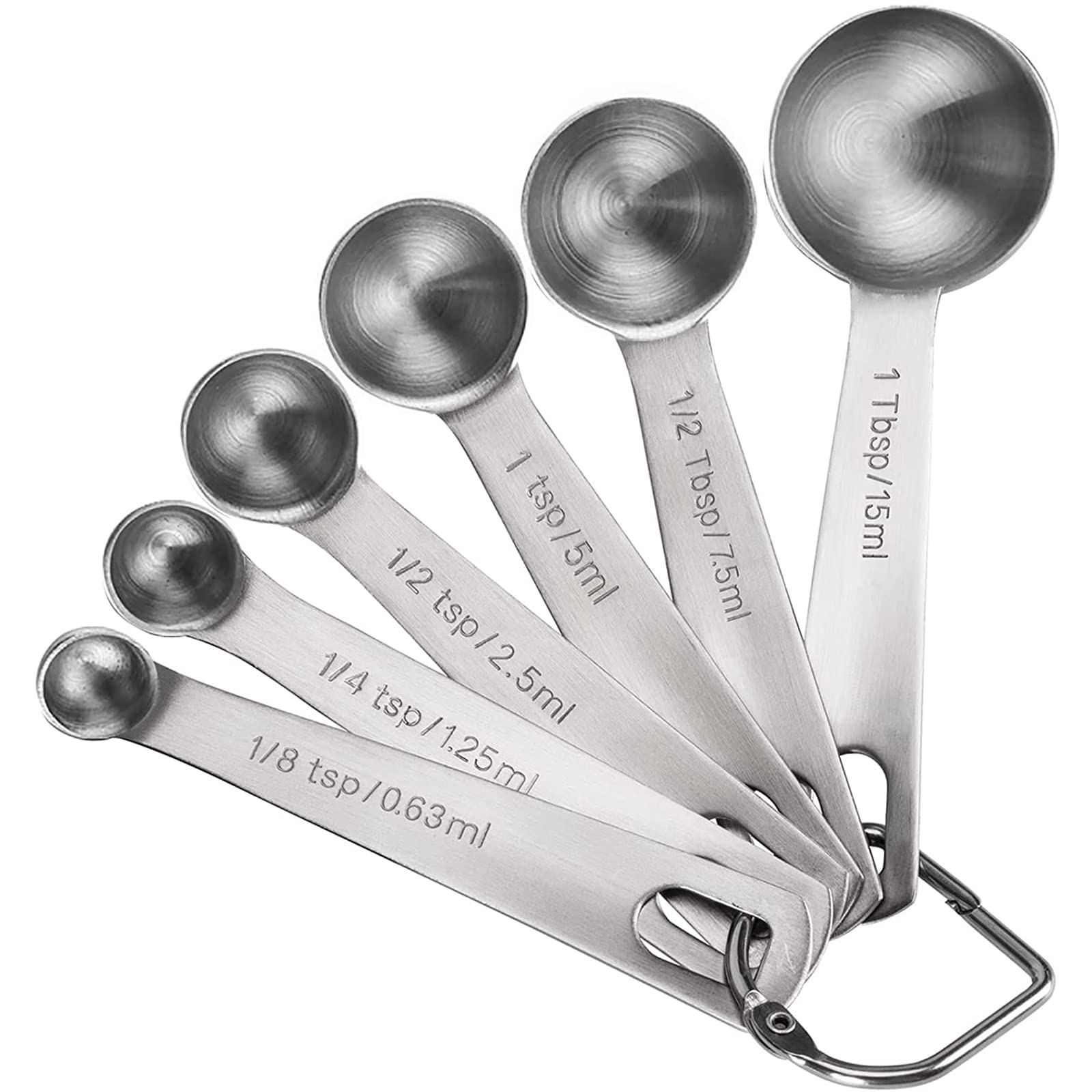 Heavy-Duty Stainless Steel Measuring Spoons (6-piece)