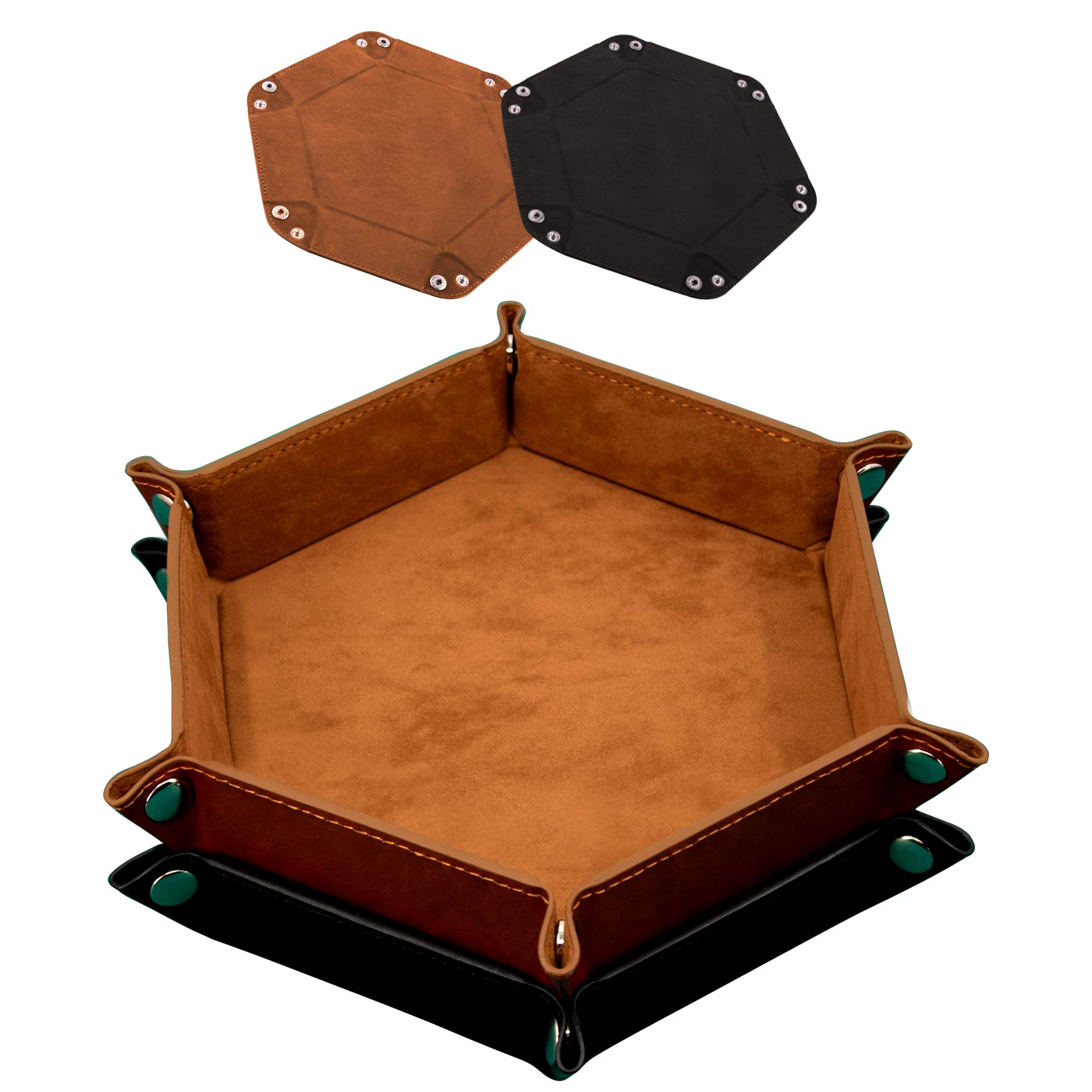 SIQUK 2-Piece Hexagon Dice Tray Set
