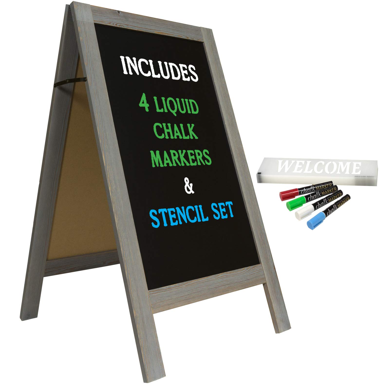 Excello Global Wooden A-Frame Chalkboard