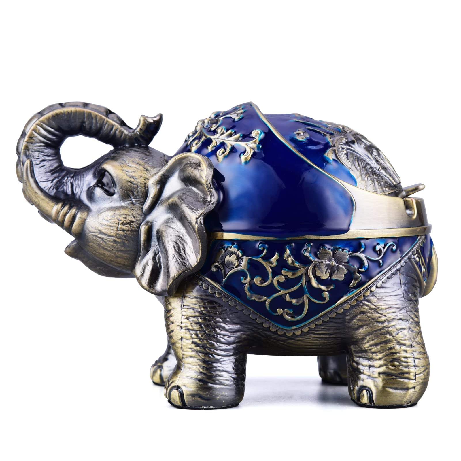 LAUYOO Metal Elephant Ashtray