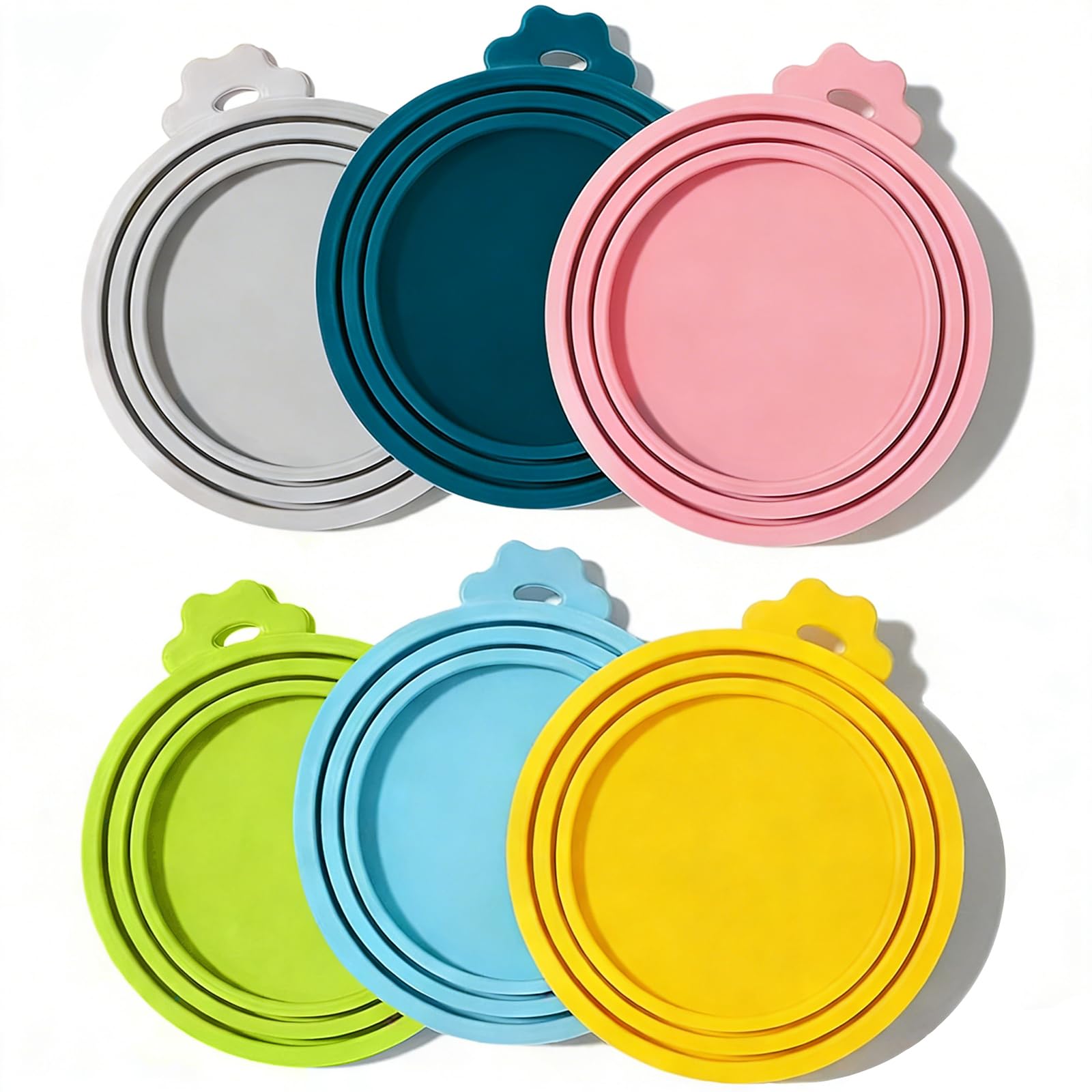 Silicone Pet Food Can Covers — Multicolor Set