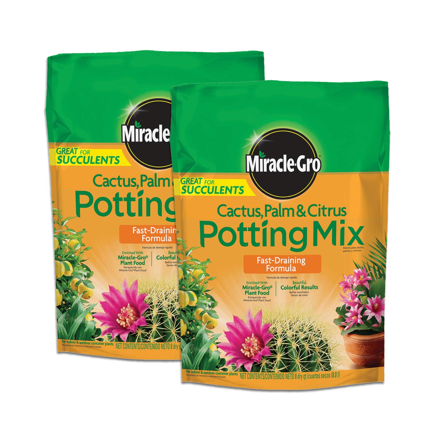 Miracle-Gro Cactus, Palm & Citrus Potting Mix — 2-Pack