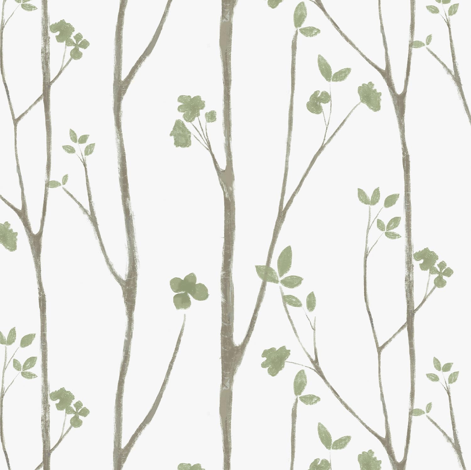 Timeet Green Leaf Peel & Stick Wallpaper