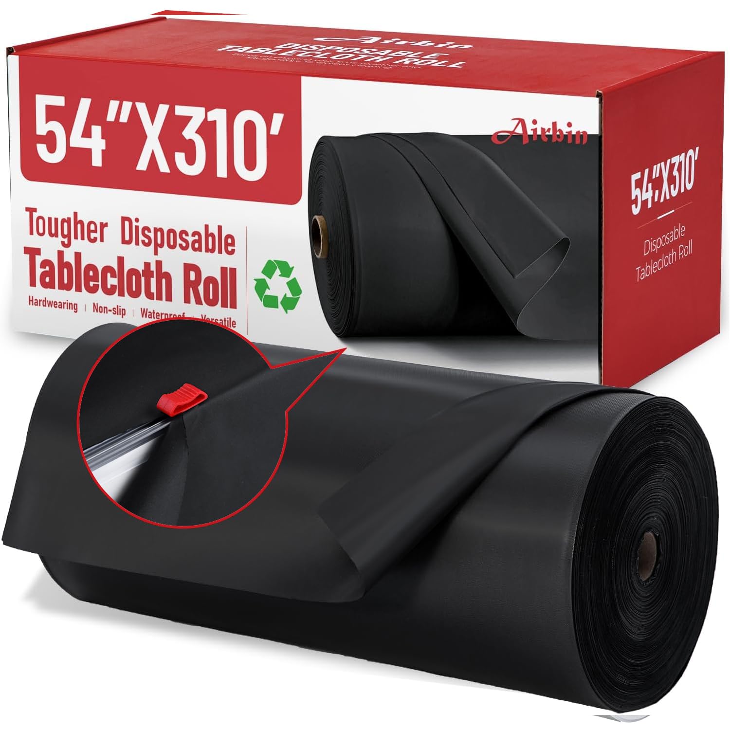 Airbin Black Tablecloth Roll (310 ft)