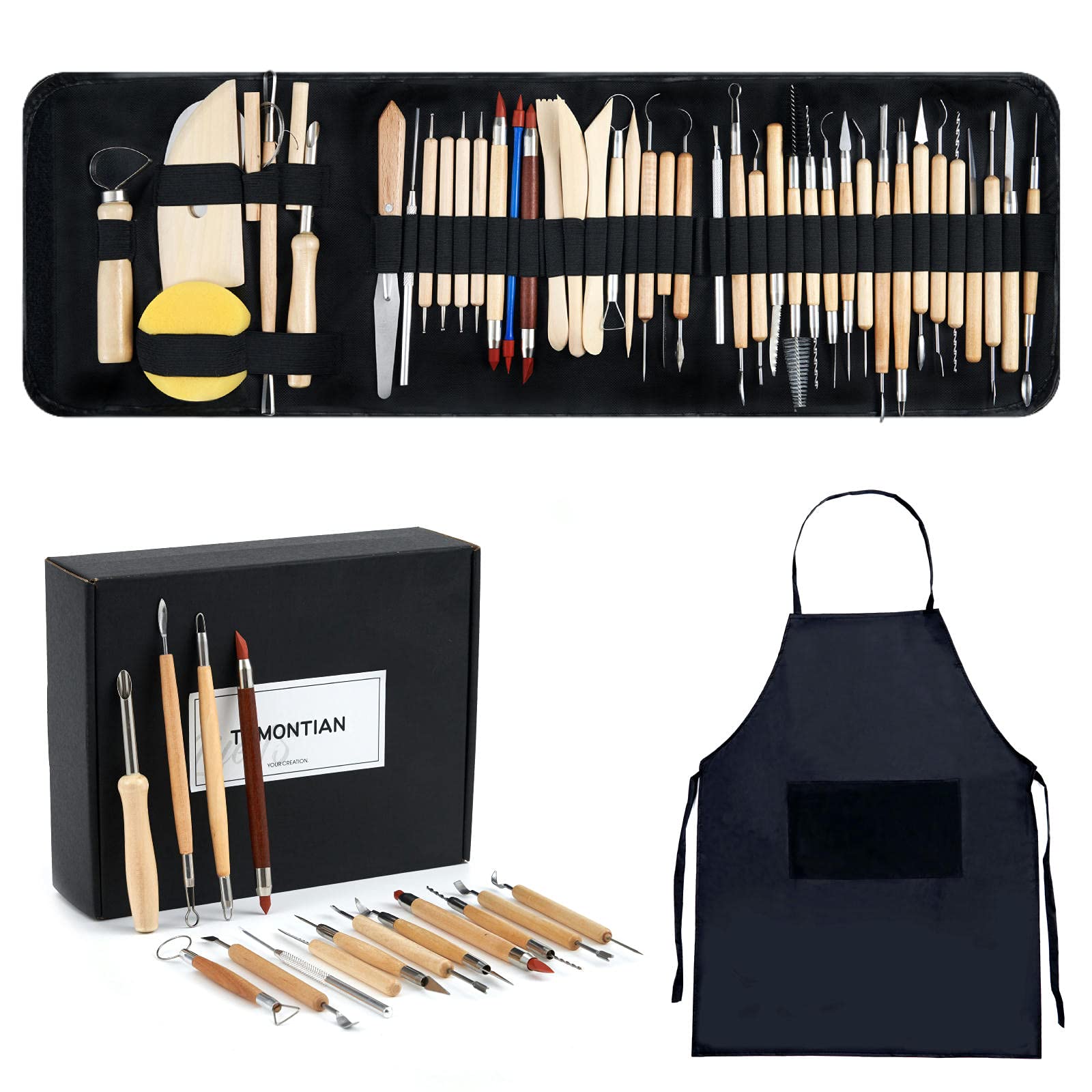 TEMONTIAN 44-piece Pottery Tool Kit