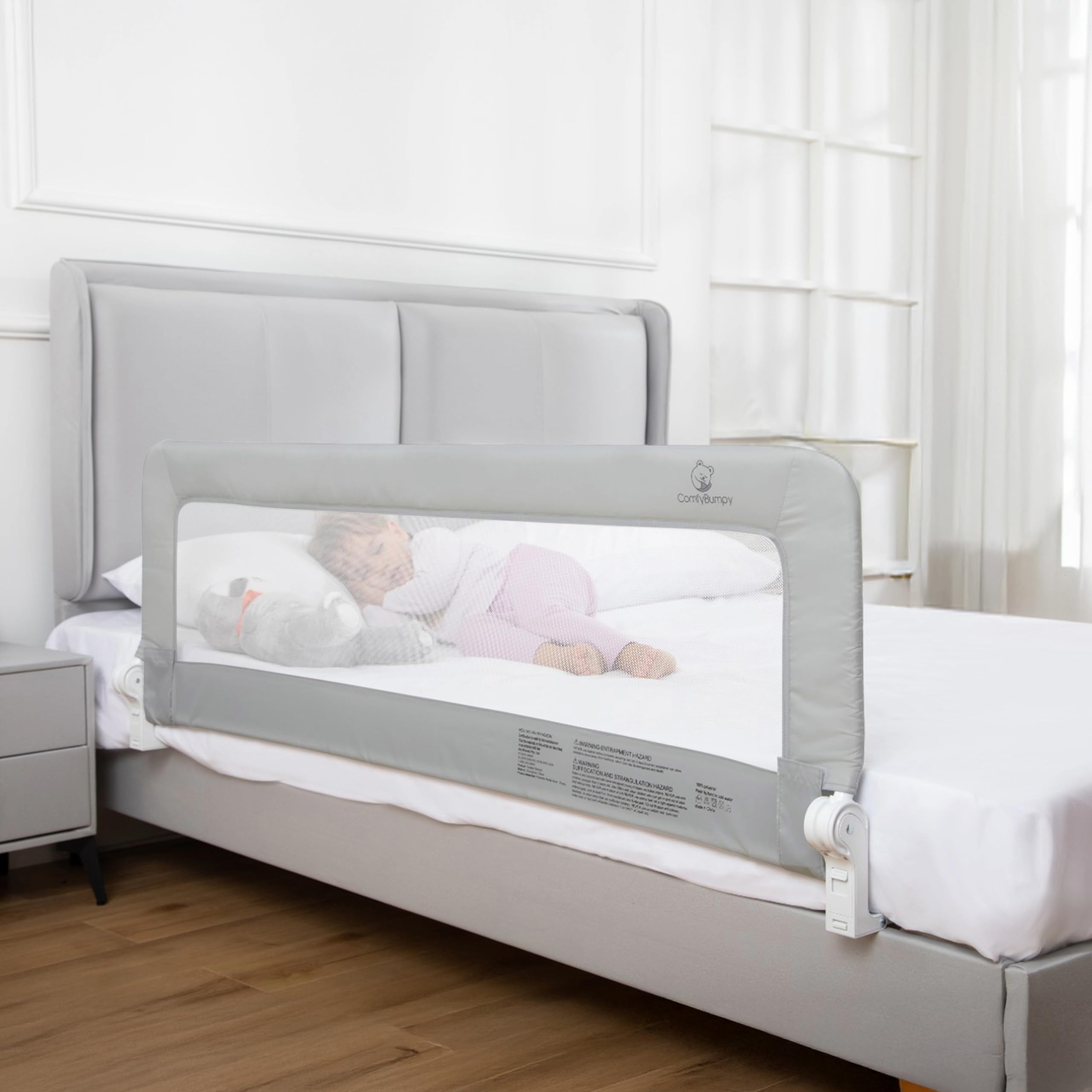 ComfyBumpy Toddler Bed Rail — 55.5" Fold-Down Rail