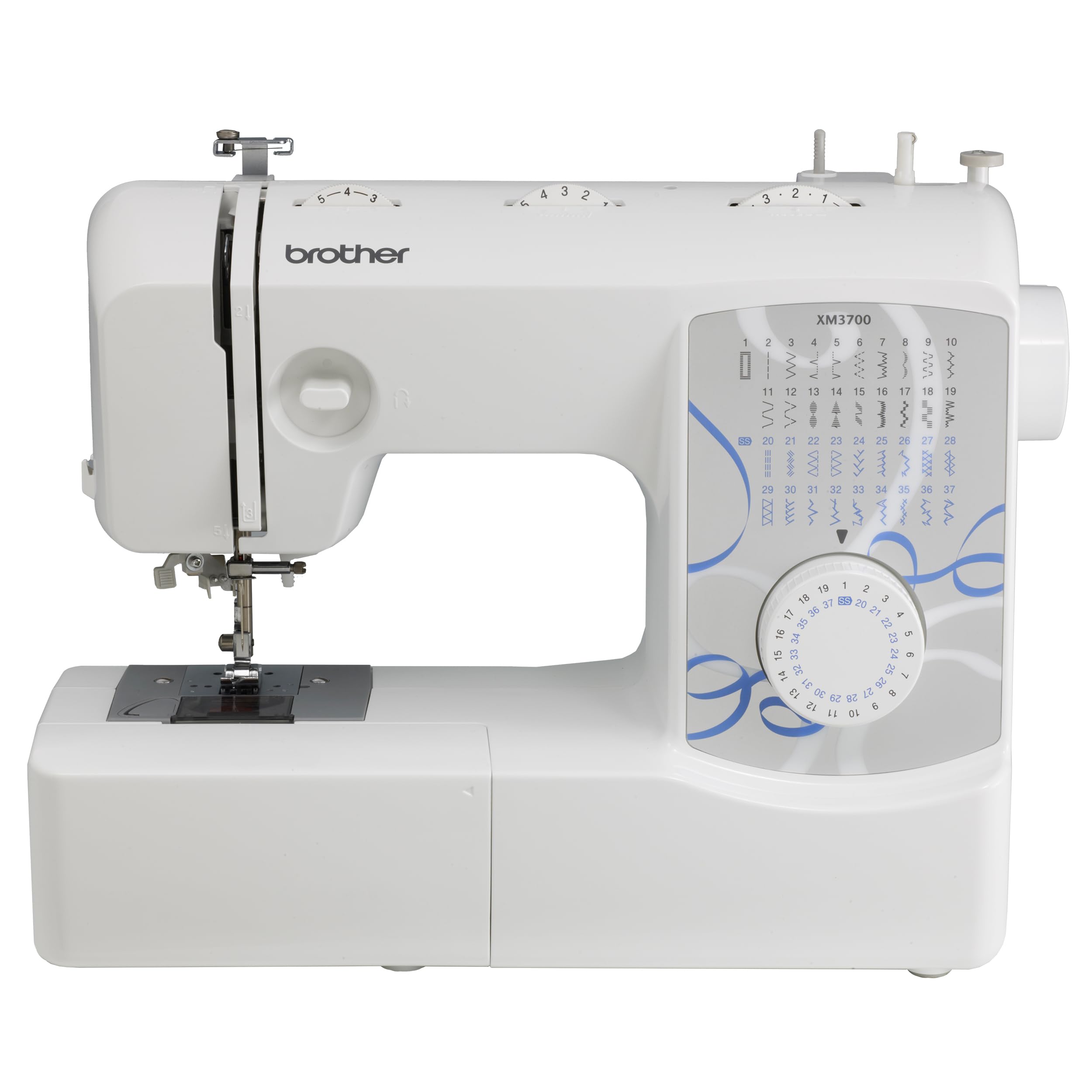 Brother XM3700 Sewing Machine, 37 Built-in Stitches, 5 Included Sewing Feet