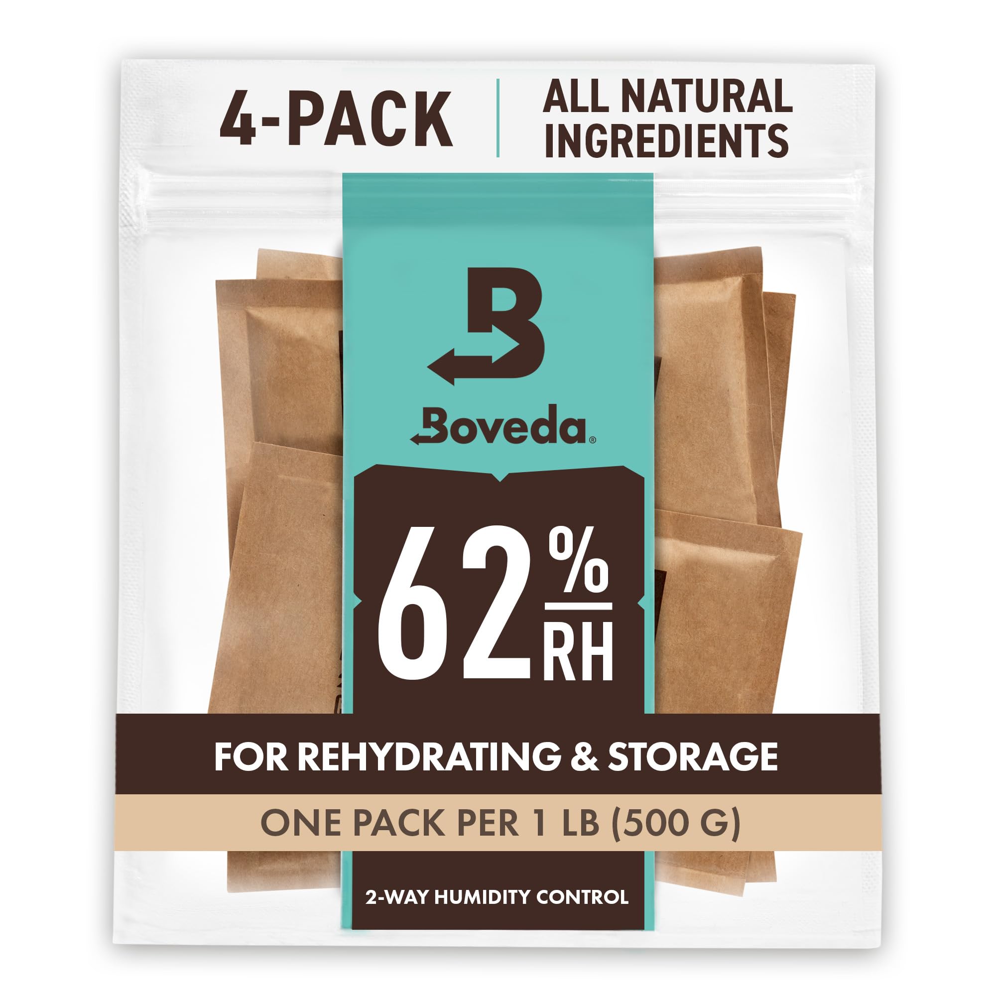 Boveda 62% Two-Way Humidity Control Packs — Size 67 (4-Pack)