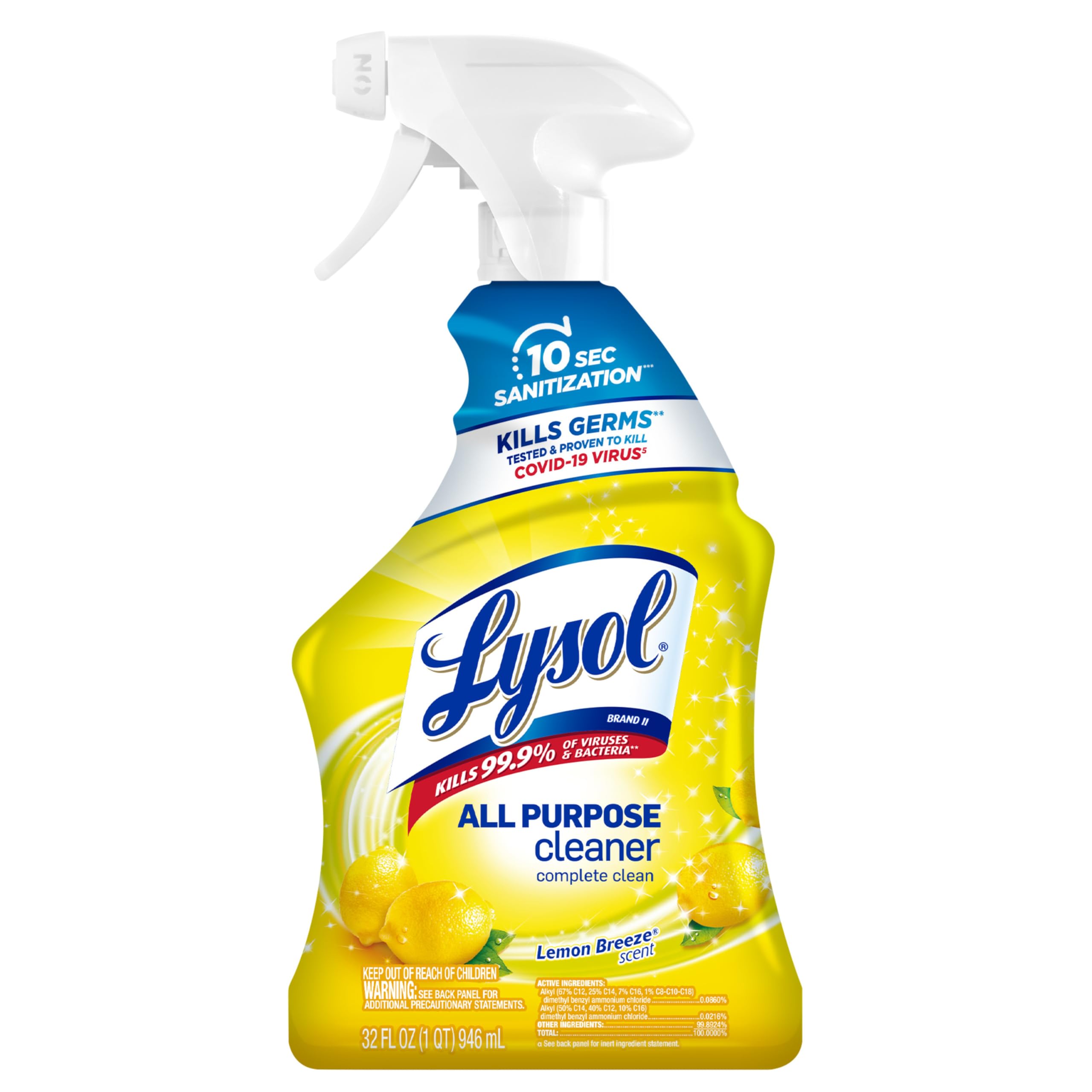 Lysol All Purpose Cleaner Spray, Lemon Breeze